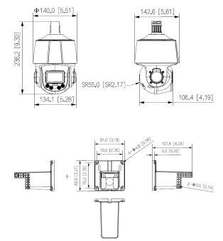 Dahua - SD3C405DB-GNY-A-PV - IP - PTZ, - 4MP/WizSense - 2,7 ~ 13,5 mm motor. Objektiv - 2x IR LED 50m, 2x weiß LED 30m