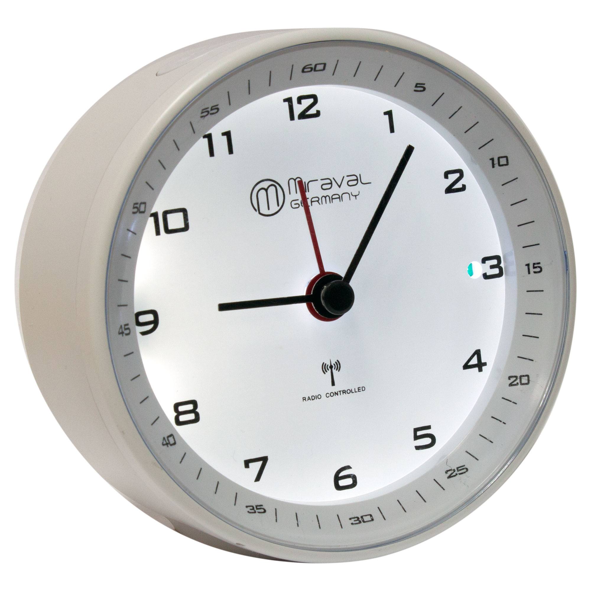 Miraval Funkwecker Premiumline DCF77 Funkwecker Reisewecker Analoger Wecker geräuschlos kein Ticken Design Funkwecker