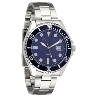 Miraval Herrenarmbanduhr mit Edelstahlarmband 43 mm Datumsanazeige Lupe japanisches Quarzuhrwerk 21 mm breit Klassich Modern Männer Blau Miraval Herrenarmbanduhr mit Edelstahlarmband 43 mm Datumsanazeige Lupe japanisches Quarzuhrwerk 21 mm breit Klassich Modern Männer Blau