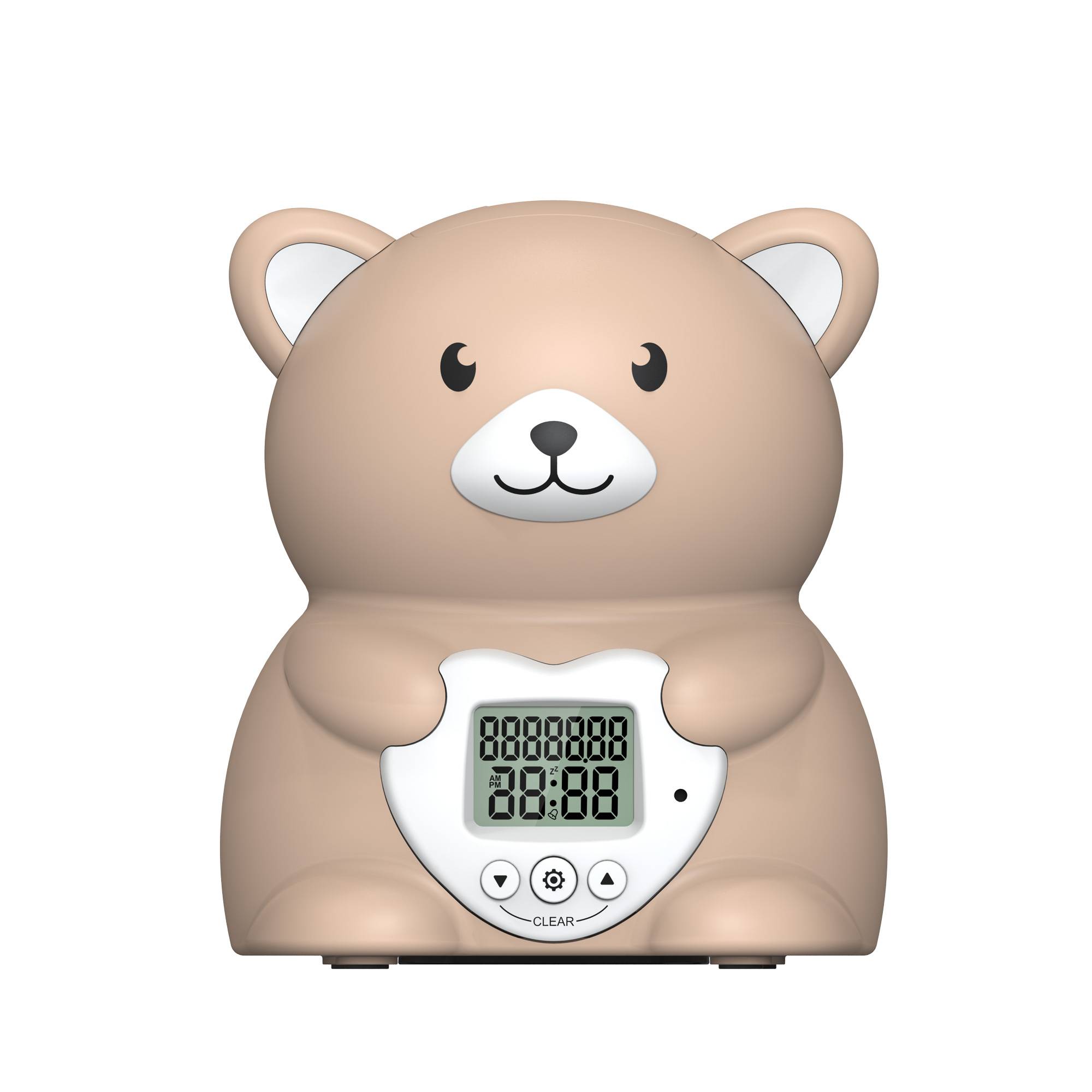 Miraval Wecker mit Spardose und Zählwerk Bär lautlos Snooze automatisches zählen manuelles korrigieren