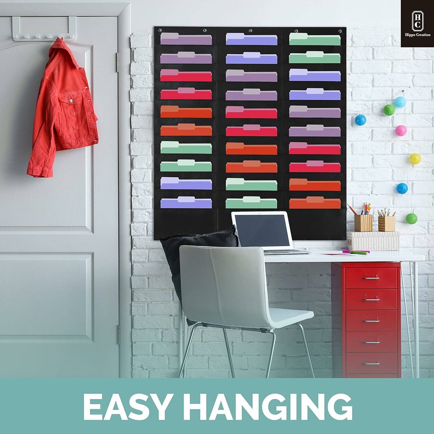 Hippo Creation Aufbewahrungs-Taschen-Diagramm mit 30 Taschen, zum Aufhängen