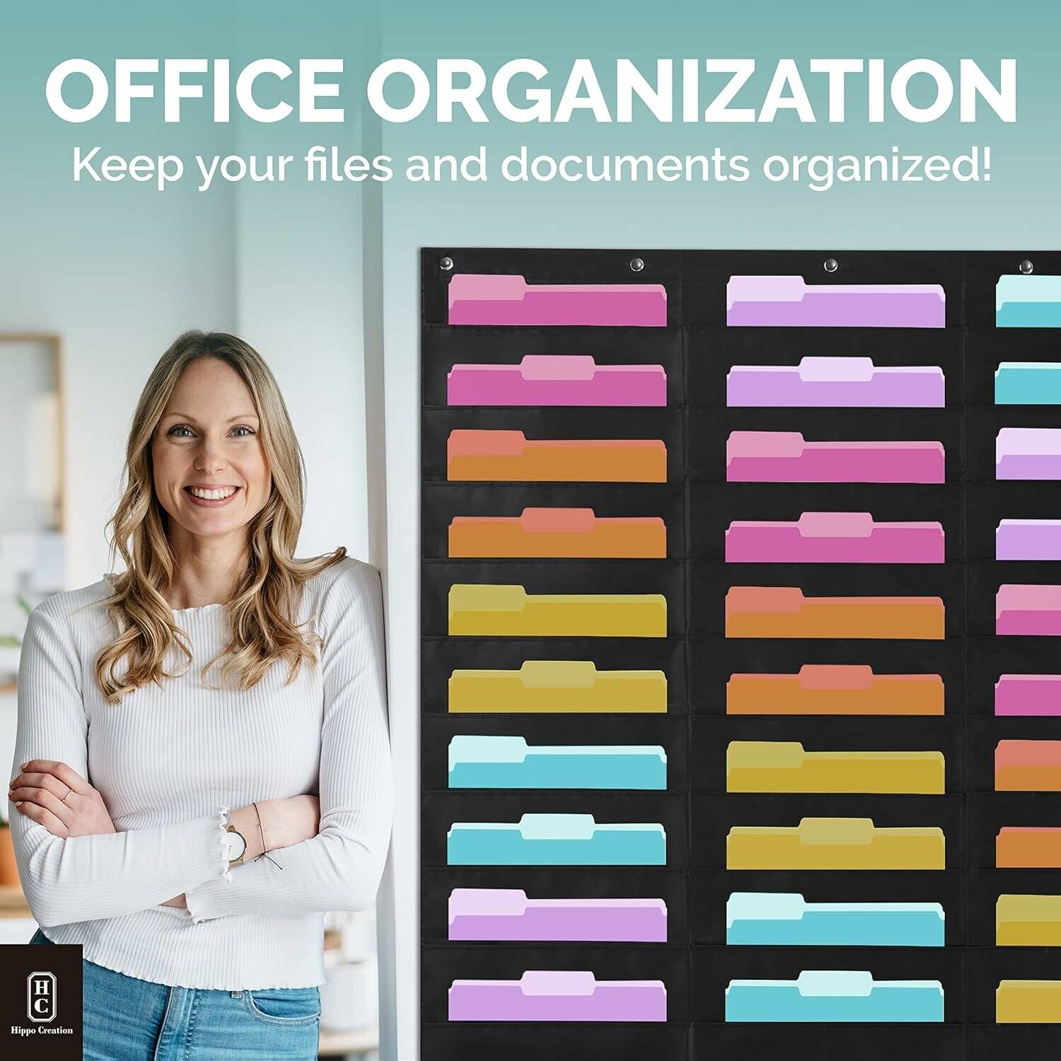 Hippo Creation Aufbewahrungs-Taschen-Diagramm mit 30 Taschen, zum Aufhängen