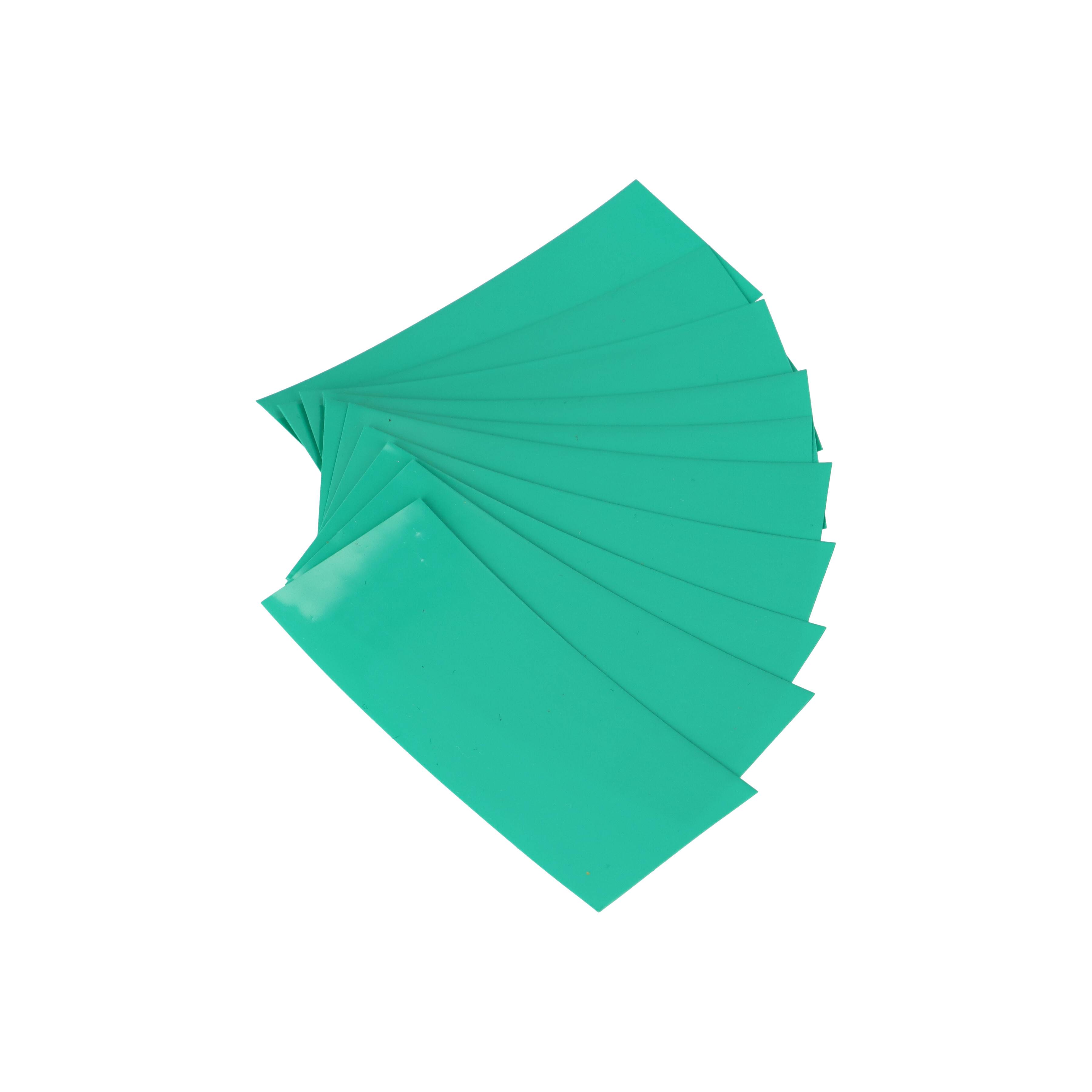 10x Schrumpffolie kompatibel 18650 Zellen (grün)