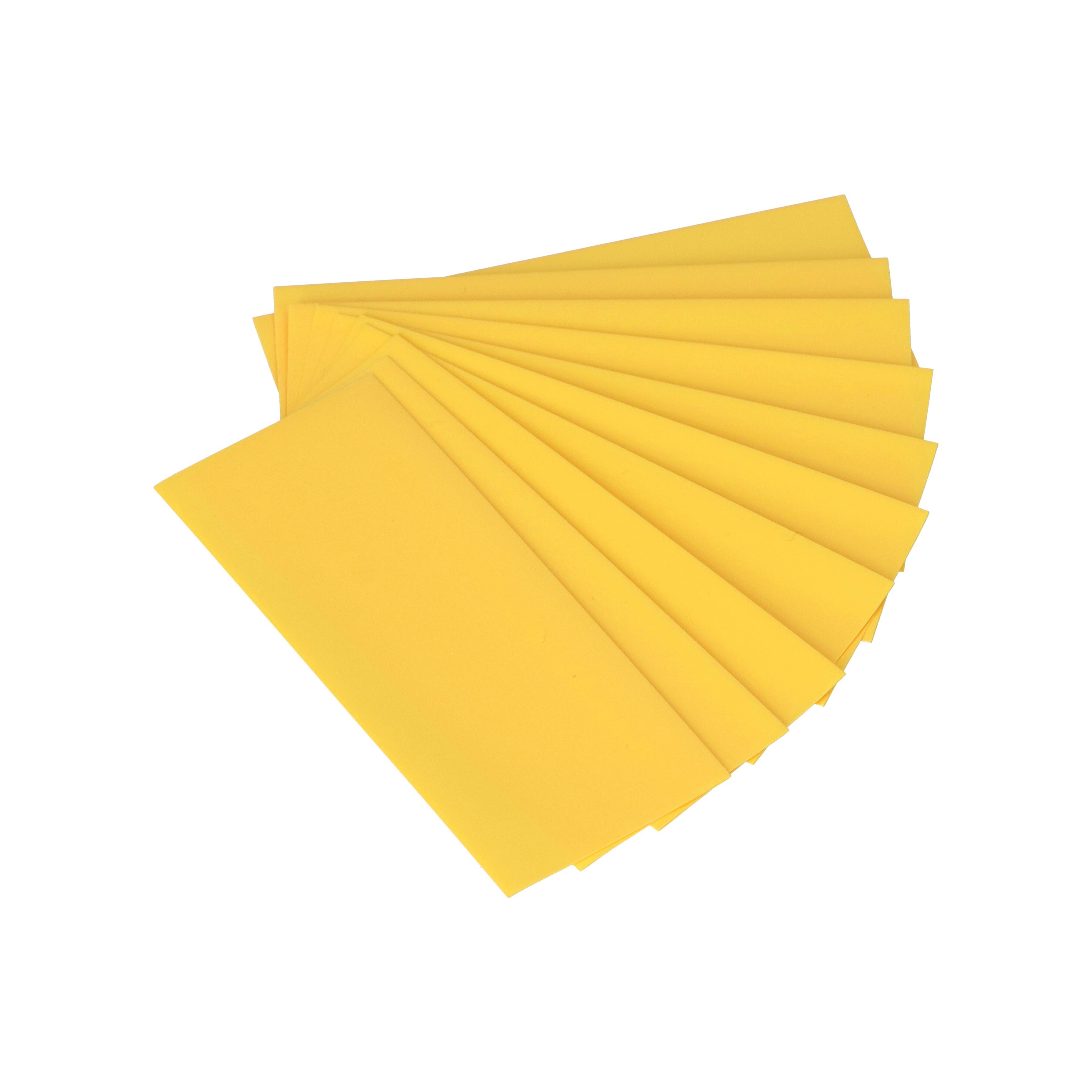 10x Schrumpffolie kompatibel 18650 Zellen (gelb)