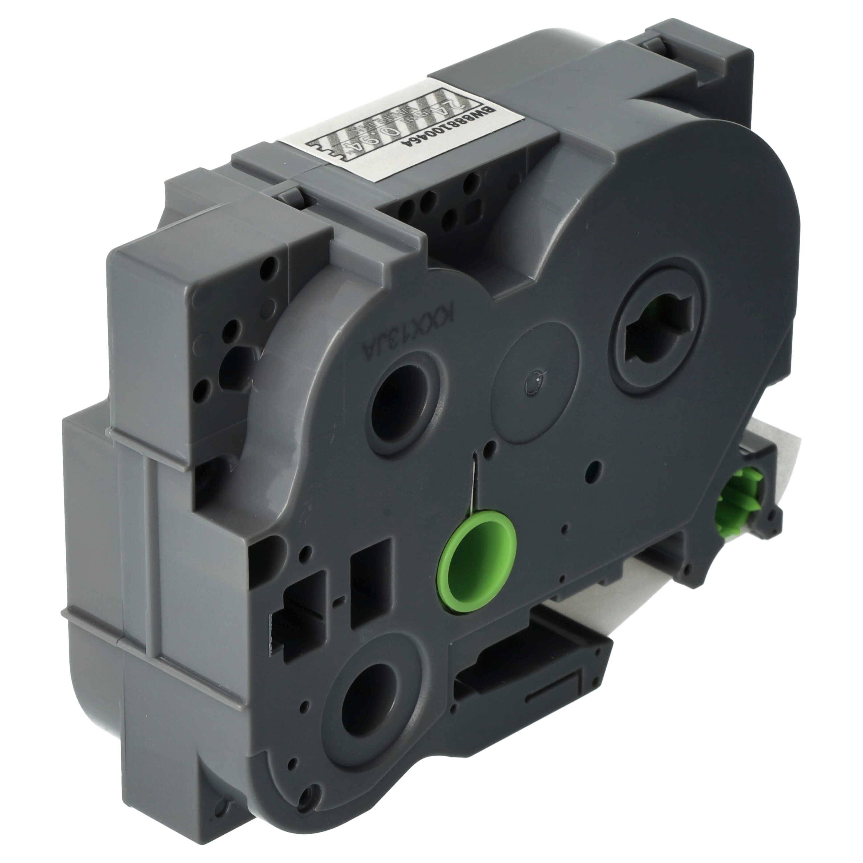 vhbw Schriftband-Kassette kompatibel mit Brother PT 9400, 9200PC, 9200DX Etiketten-Drucker 8m x 24mm Weiß auf Transparent, Extra Stark, Laminiert