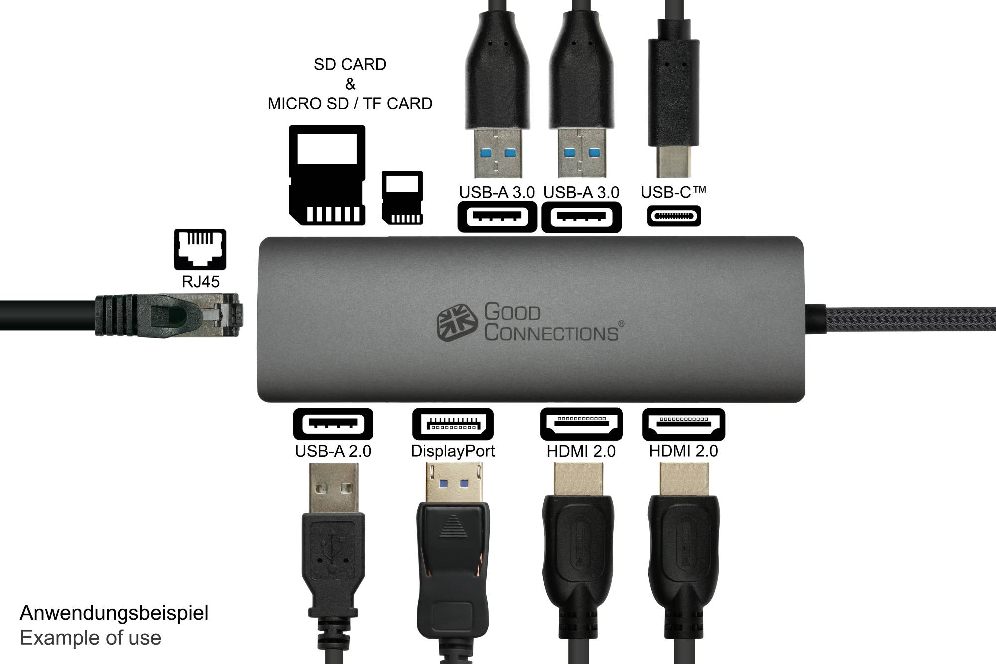 Good Connections USB-C-Hub (10-Port) anthrazit