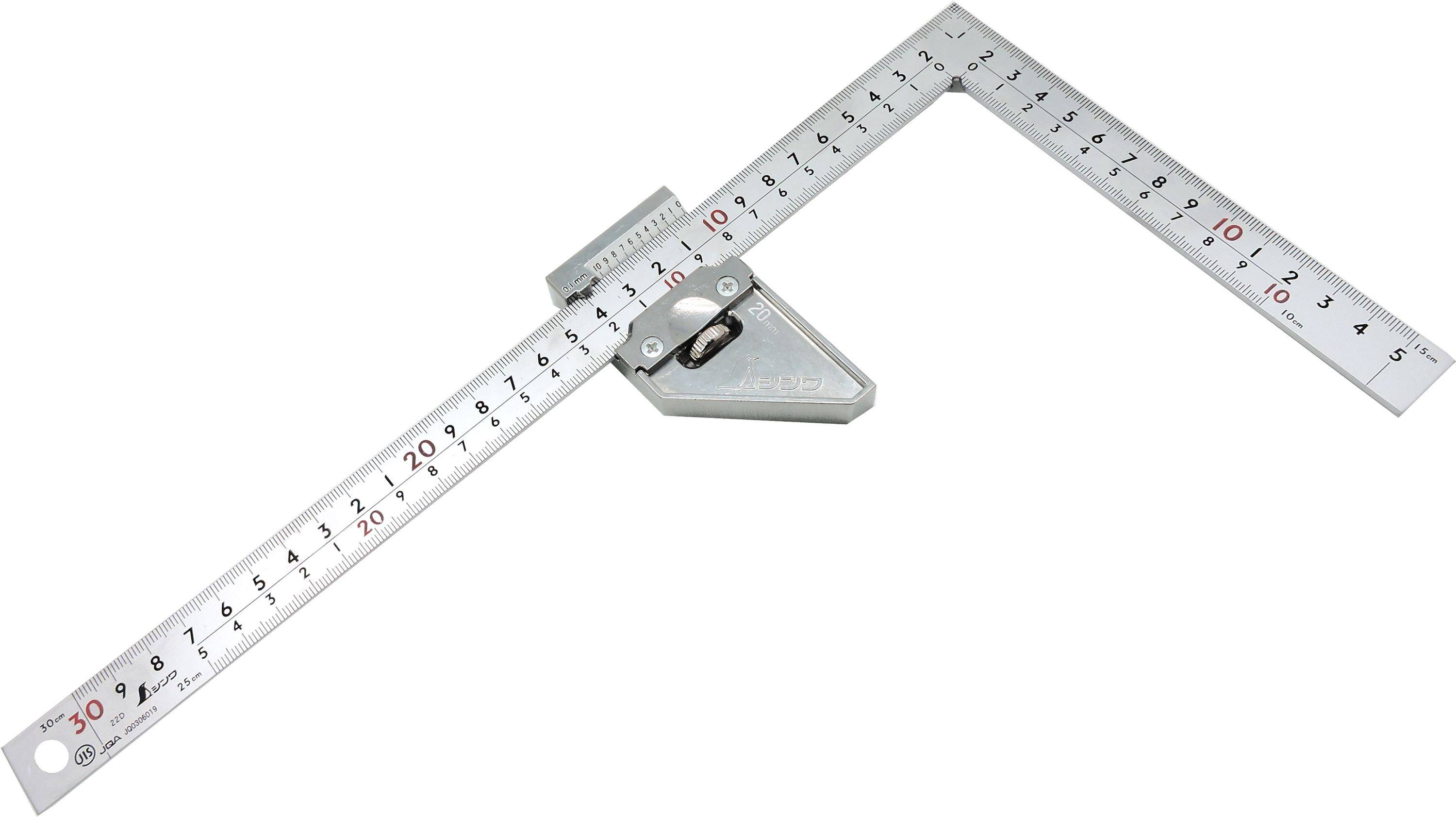 12513 Shinwa Zimmermannswinkel 300x150mm - by FAMEX - Präzisionswerkzeug mit Stopper