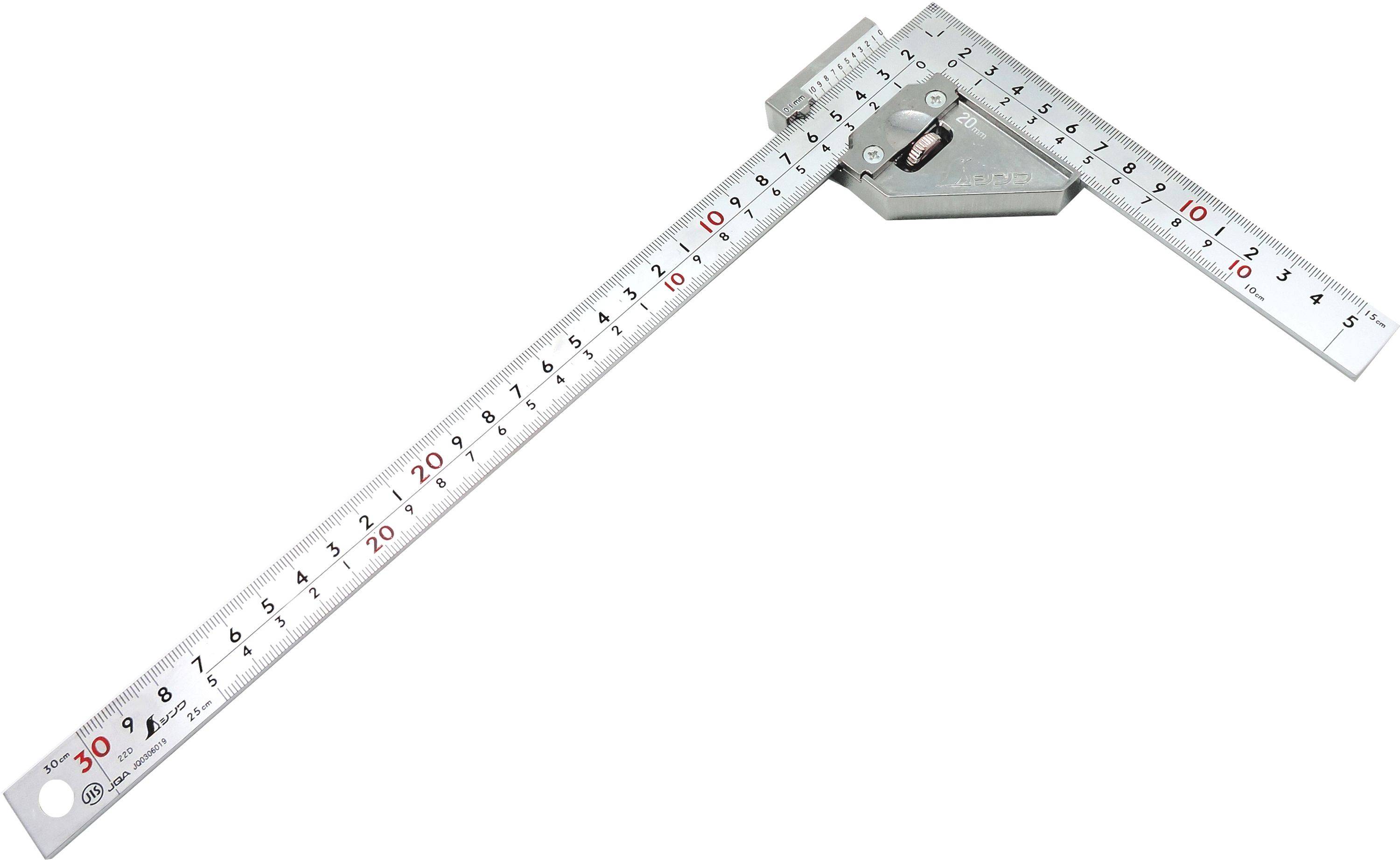 12513 Shinwa Zimmermannswinkel 300x150mm - by FAMEX - Präzisionswerkzeug mit Stopper