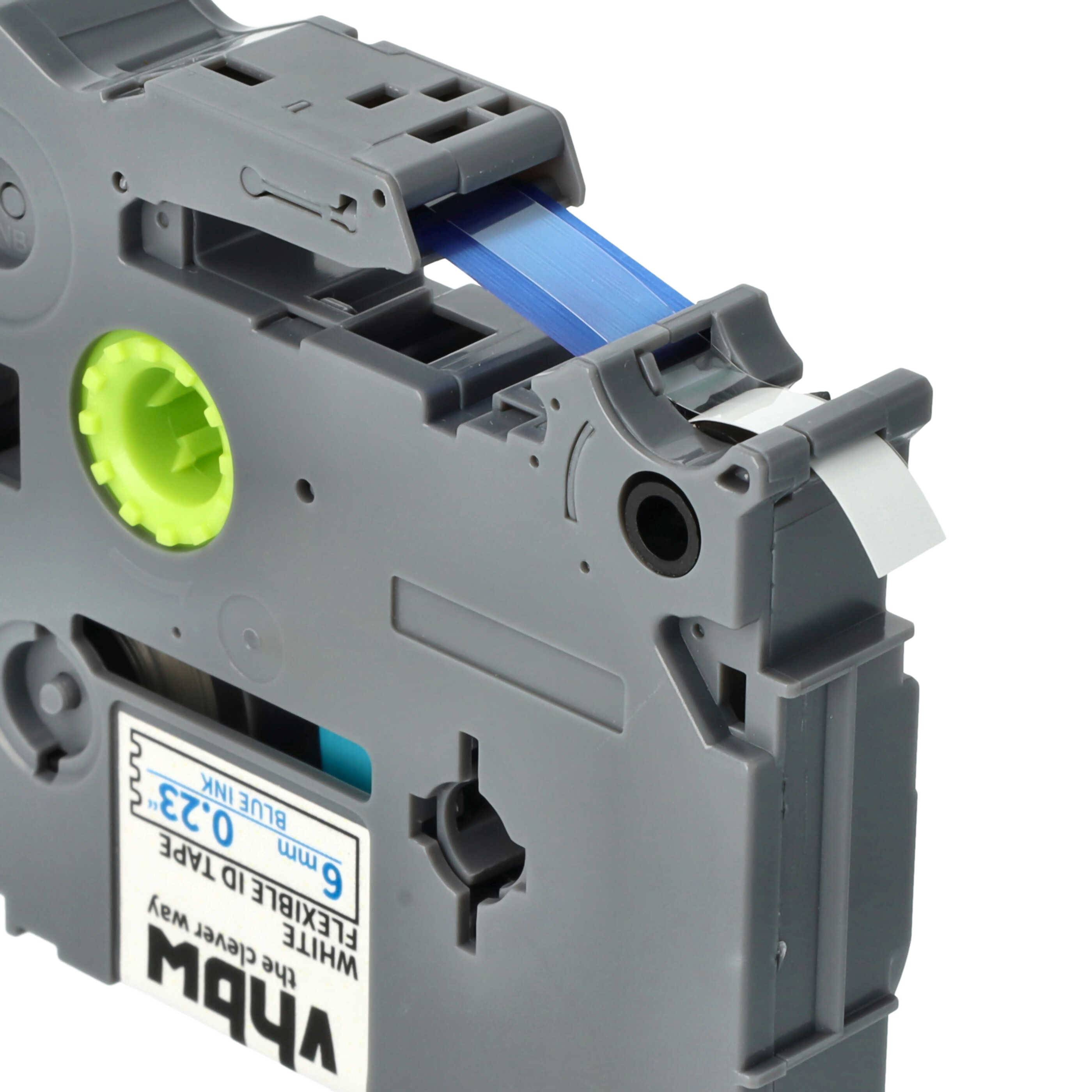 vhbw Schriftband-Kassette Ersatz für Brother TZE-FX213 für Etiketten-Drucker 8m x 6mm Blau auf Weiß, Flexibel