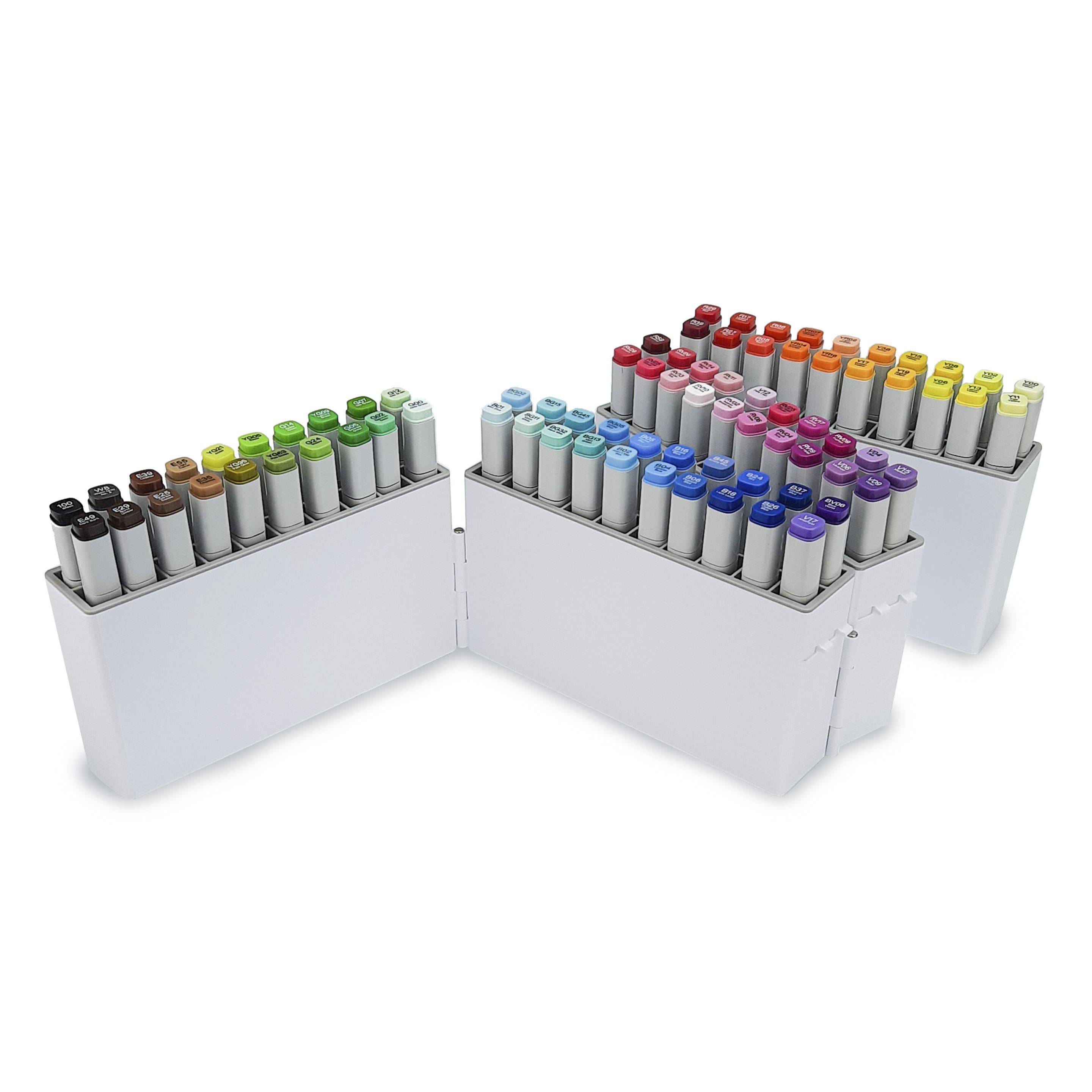 Deflecto Marker Organizer "Ziehharmonika" - bis zu 80 Marker - Polystyrol - Transparent