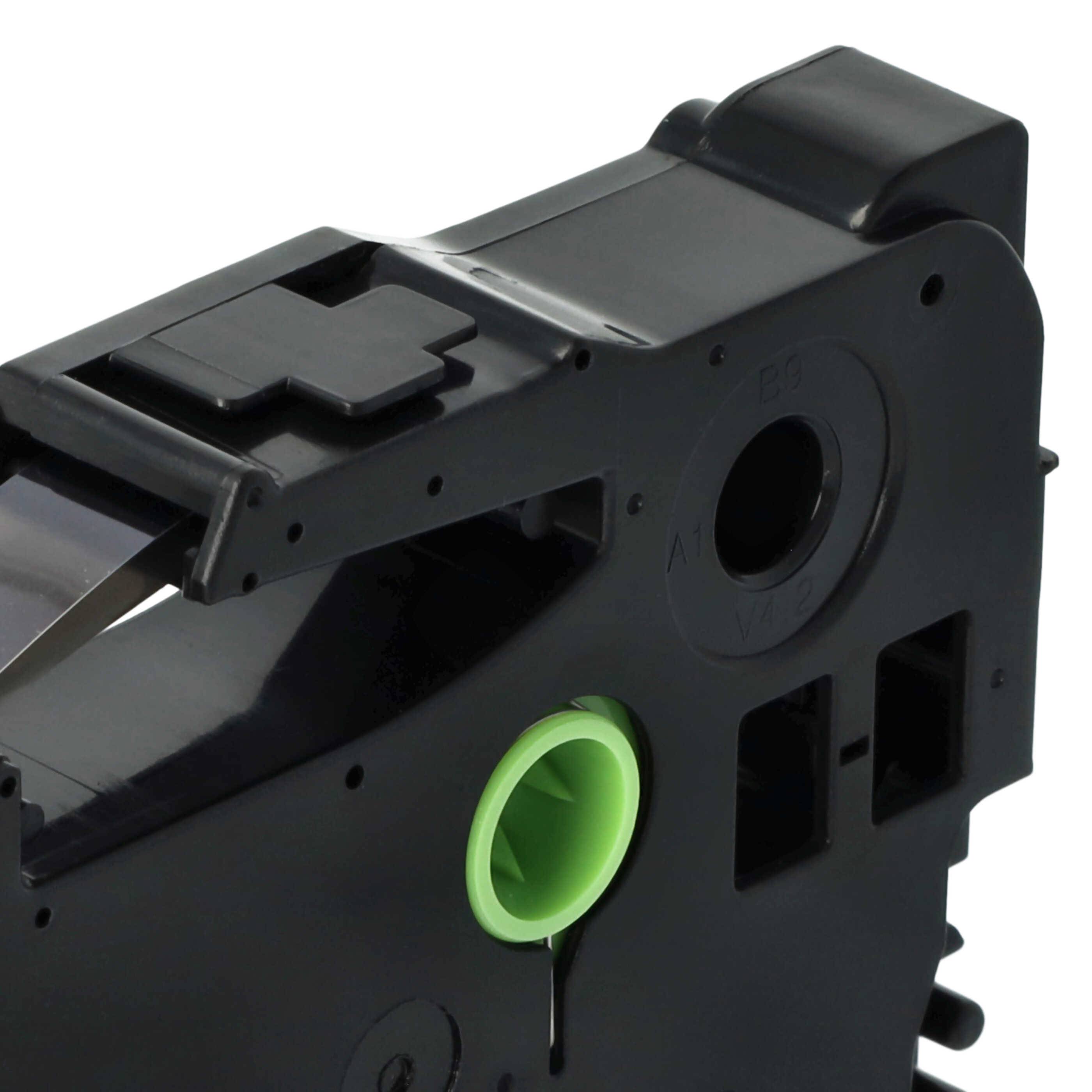 vhbw Schriftband-Kassette kompatibel mit Brother PT 2100VP, 2030VP, 210E, 200-Serie, 2000-Serie Etiketten-Drucker 8m x 9mm Schwarz auf Neon-Orange