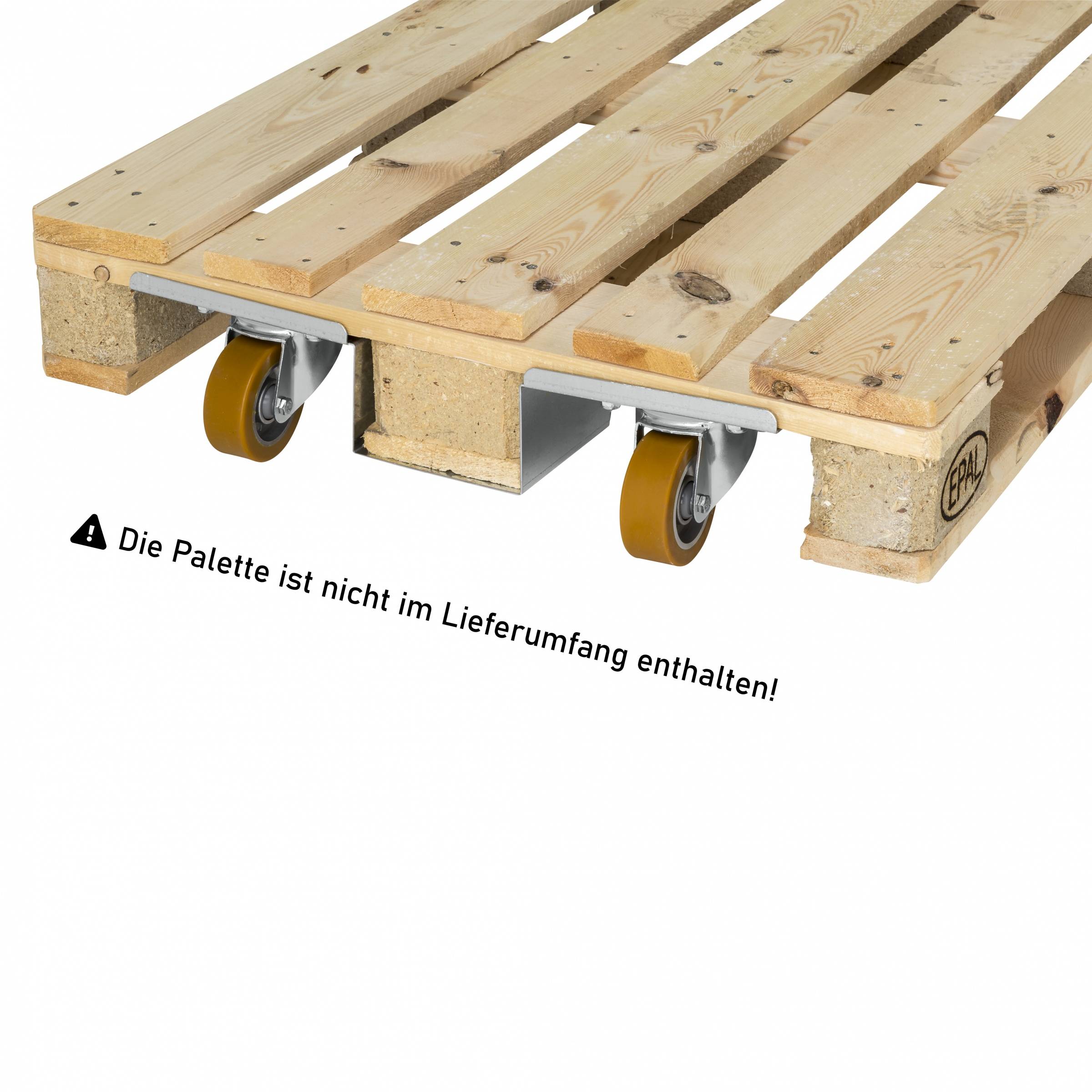 Kongamek Palettenroller verzinkt mit 2000kg Tragkraft für Euro-Paletten 1200x800mm