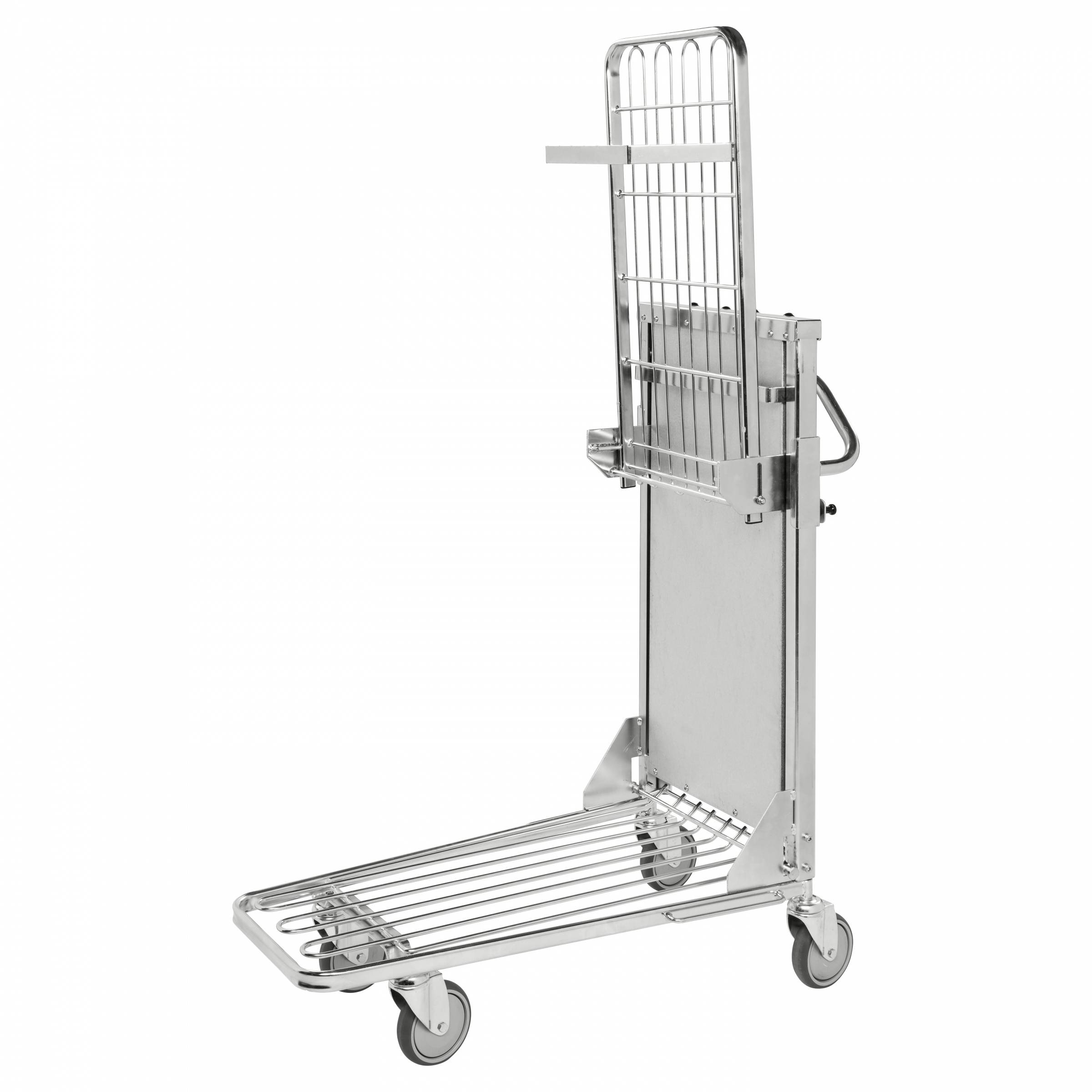 Kongamek Einkaufswagen mit 2 verstellbaren Böden 965x520x1100mm Gummi 300kg Tragkraft ohne Bremse