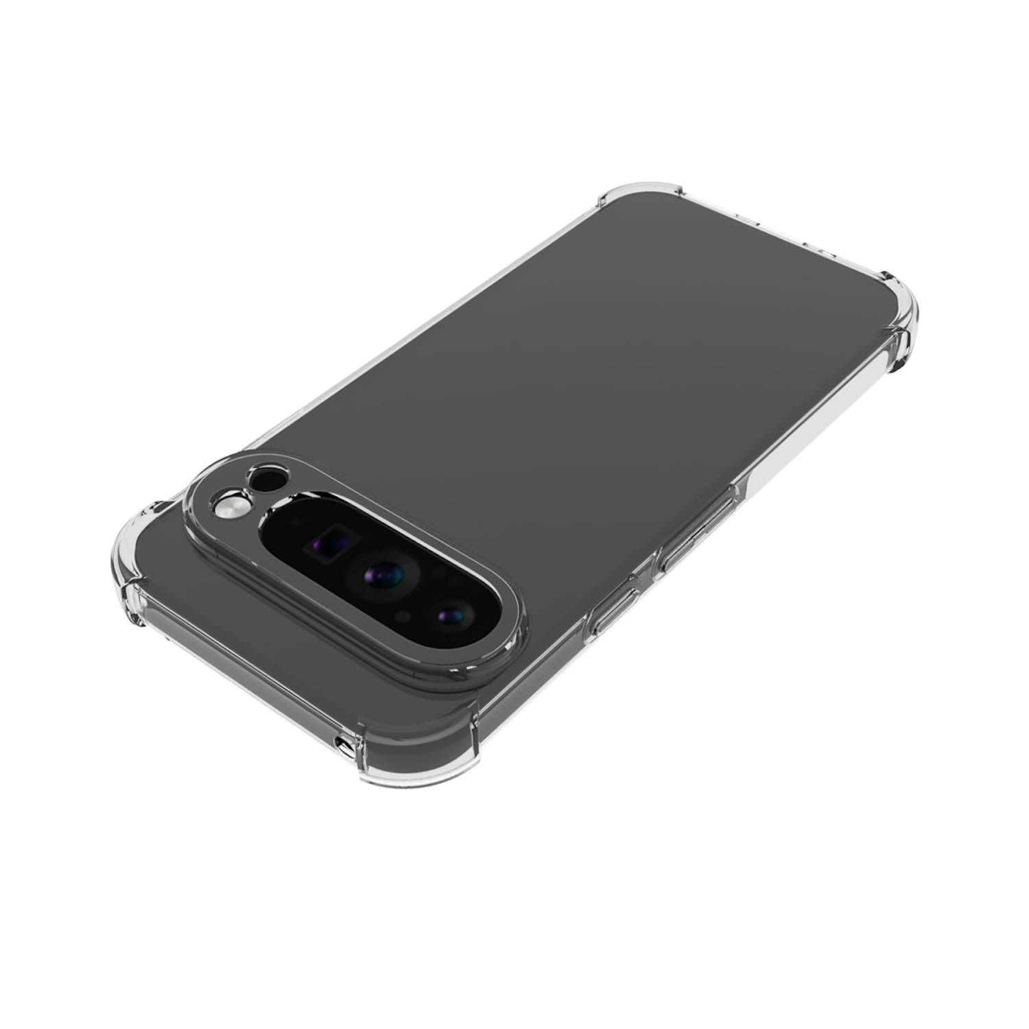 Für Google Pixel 9 Pro XL Schock TPU Silikon Schutz Hülle + Hart Glas
