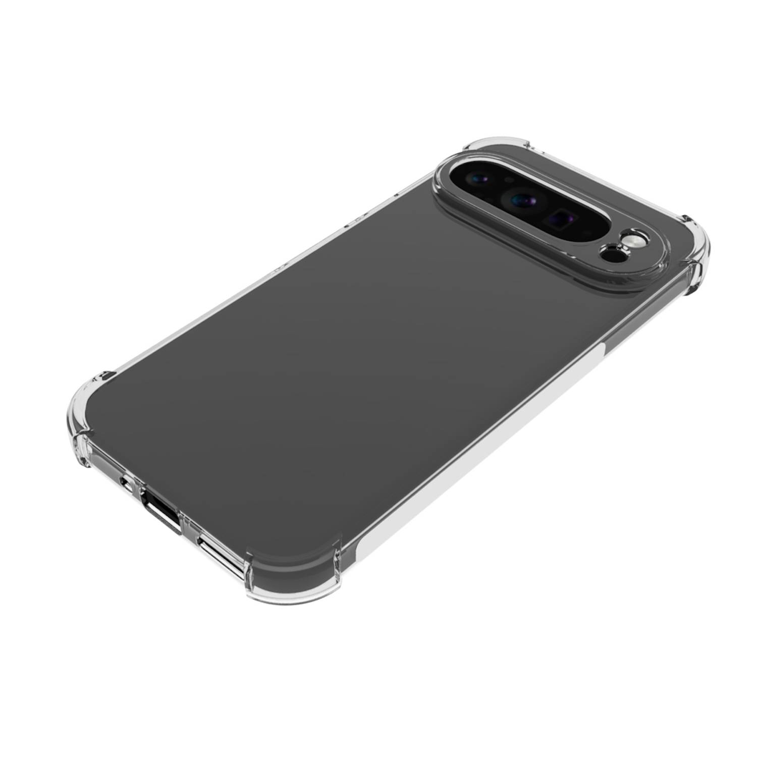 Für Google Pixel 9 Pro XL Schock TPU Silikon Schutz Hülle + Hart Glas