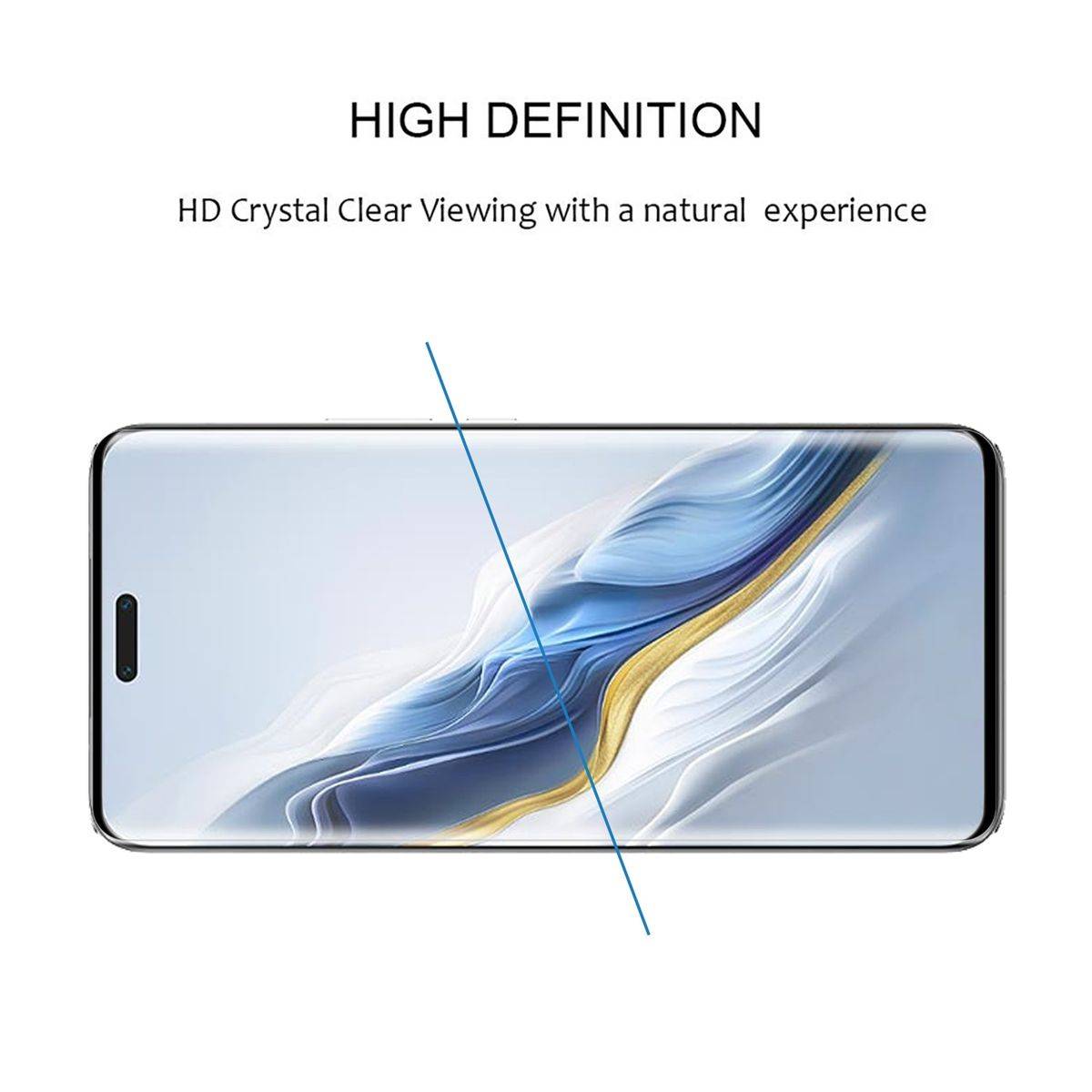 Für Honor Magic 6 Pro 2x 4D Premium 0,3 mm H9 Curved Schutz Hart Glas