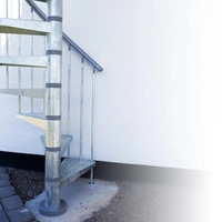 Dolle Aussentreppe Gardenspin 348.5-399,5cm Geschosshöhe 16 Stufen Metall gelocht Aussen-Ø125cm Dolle Aussentreppe Gardenspin 348.5-399,5cm Geschosshöhe 16 Stufen Metall gelocht Aussen-Ø125cm