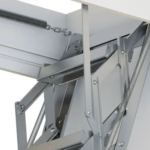 Dolle Bodentreppe clickFIX® vario 110x60cm Aluminium-Scherentreppe 266–295cm Raumhöhe mit U-Wert 0,49 Dolle Bodentreppe clickFIX® vario 110x60cm Aluminium-Scherentreppe 266–295cm Raumhöhe mit U-Wert 0,49