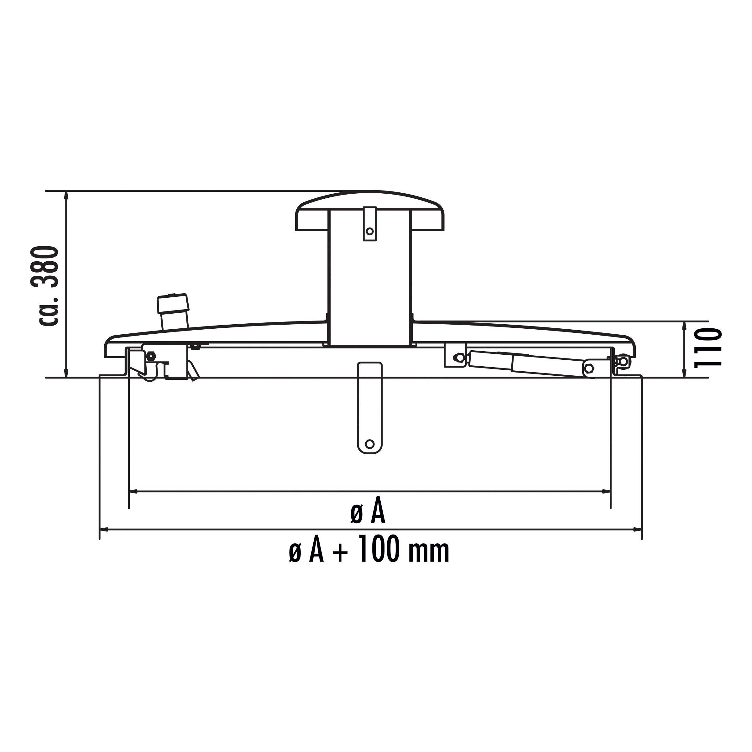 Hailo Schachtabdeckung HS3 Edelstahl 2mm tagwasserdicht Ø1000mm geschlossen mit Isolierung