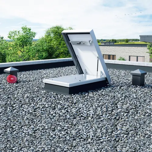 Dolle Flachdachausstieg mit Bodentreppe clickFIX® thermo 3-teilig 140x70cm mit U-Wert 0,38 Konstruktionshöhe bis 27,4cm Dolle Flachdachausstieg mit Bodentreppe clickFIX® thermo 3-teilig 140x70cm mit U-Wert 0,38 Konstruktionshöhe bis 27,4cm