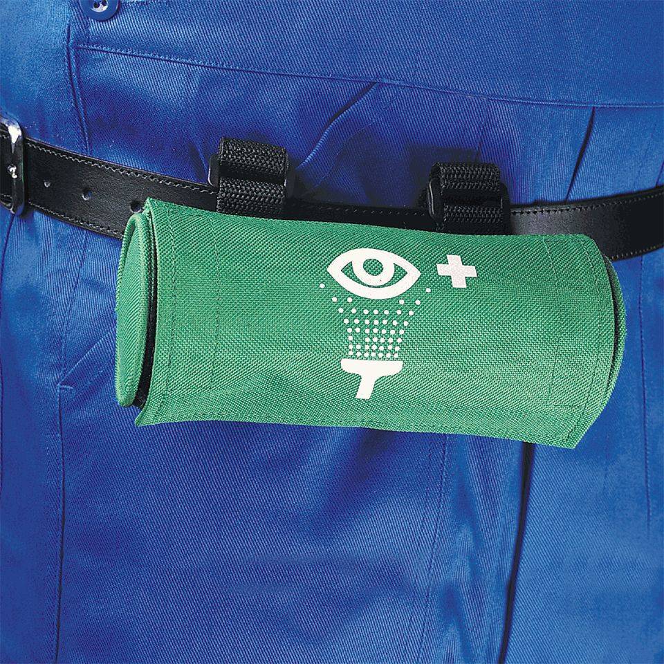 K.57 Gürteltasche, für 200-ml Augenspülung, mit Klettverschluss, grün, Nylon, 175x75mm