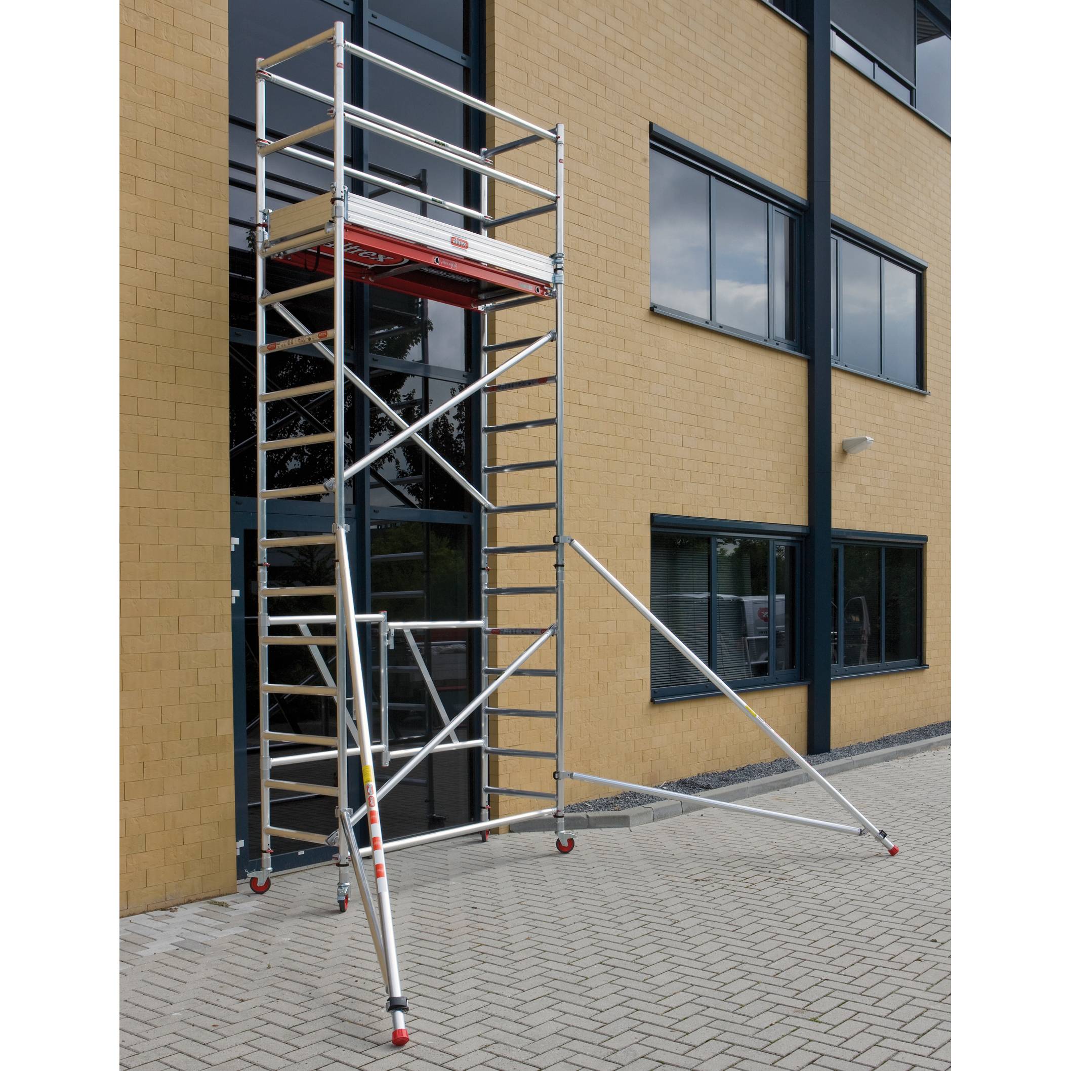 Altrex Klappgerüst RS Tower 54 Aluminium Fiber-Deck Plattform 0,75x1,85m mit Safe-Quick 6,8m AH