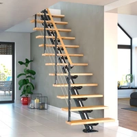 Dolle Mittelholmtreppe Sydney in Buche, geölt 75 cm breit Gerade für Geschosshöhen 259 – 315 cm UK Metall Anthrazit mit einseitigem Designgeländ Dolle Mittelholmtreppe Sydney in Buche, geölt 75 cm breit Gerade für Geschosshöhen 259 – 315 cm UK Metall Anthrazit mit einseitigem Designgeländ