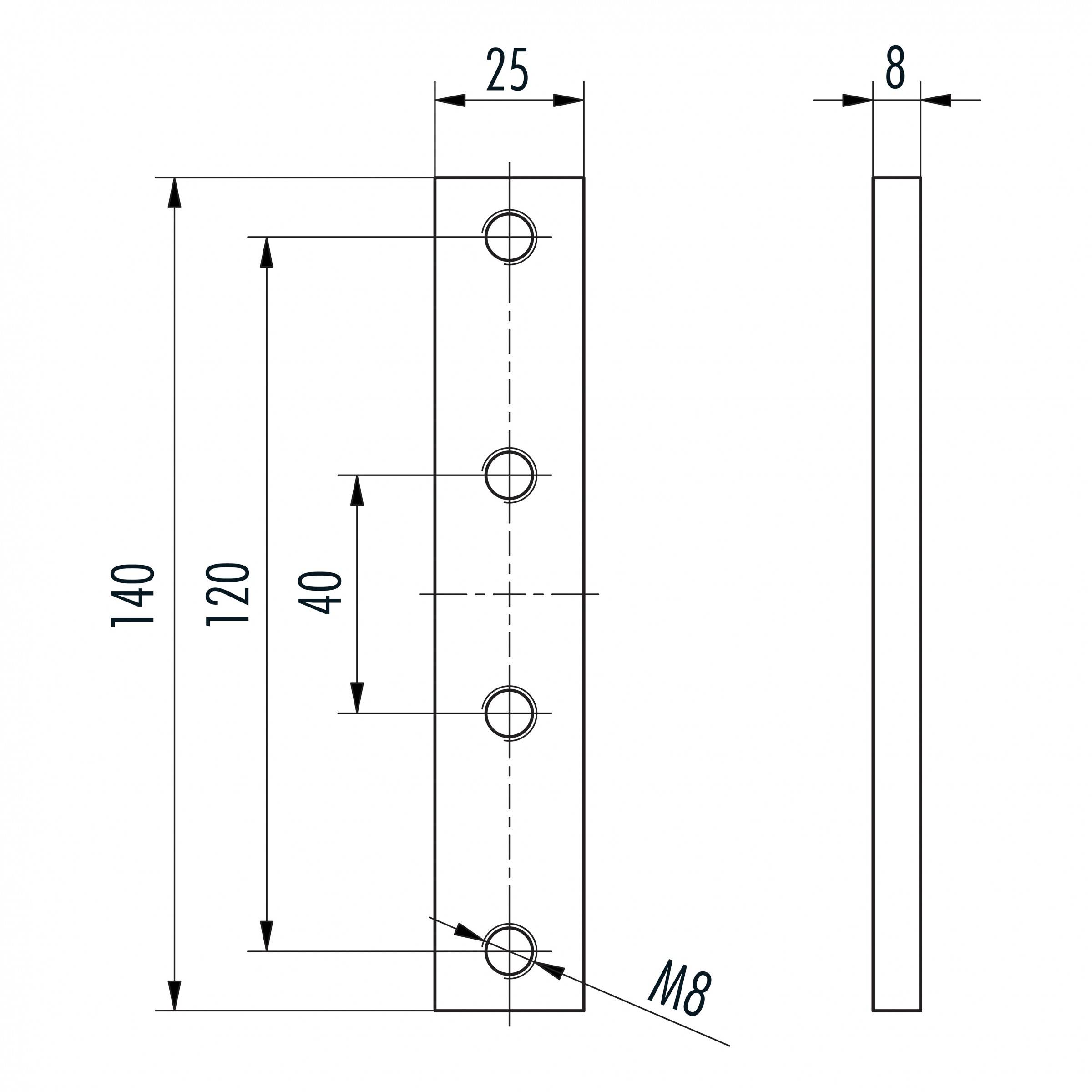 Hailo Leiterverbinder innen für Steigleitern Typ VAO 40x20mm