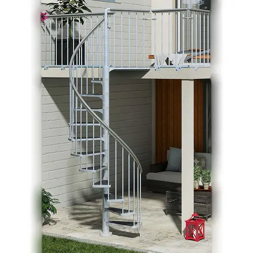 Dolle Aussentreppe Gardenspin 307,5-352,5cm Geschosshöhe 14 Stufen Trimax® Aussen-Ø155cm Dolle Aussentreppe Gardenspin 307,5-352,5cm Geschosshöhe 14 Stufen Trimax® Aussen-Ø155cm