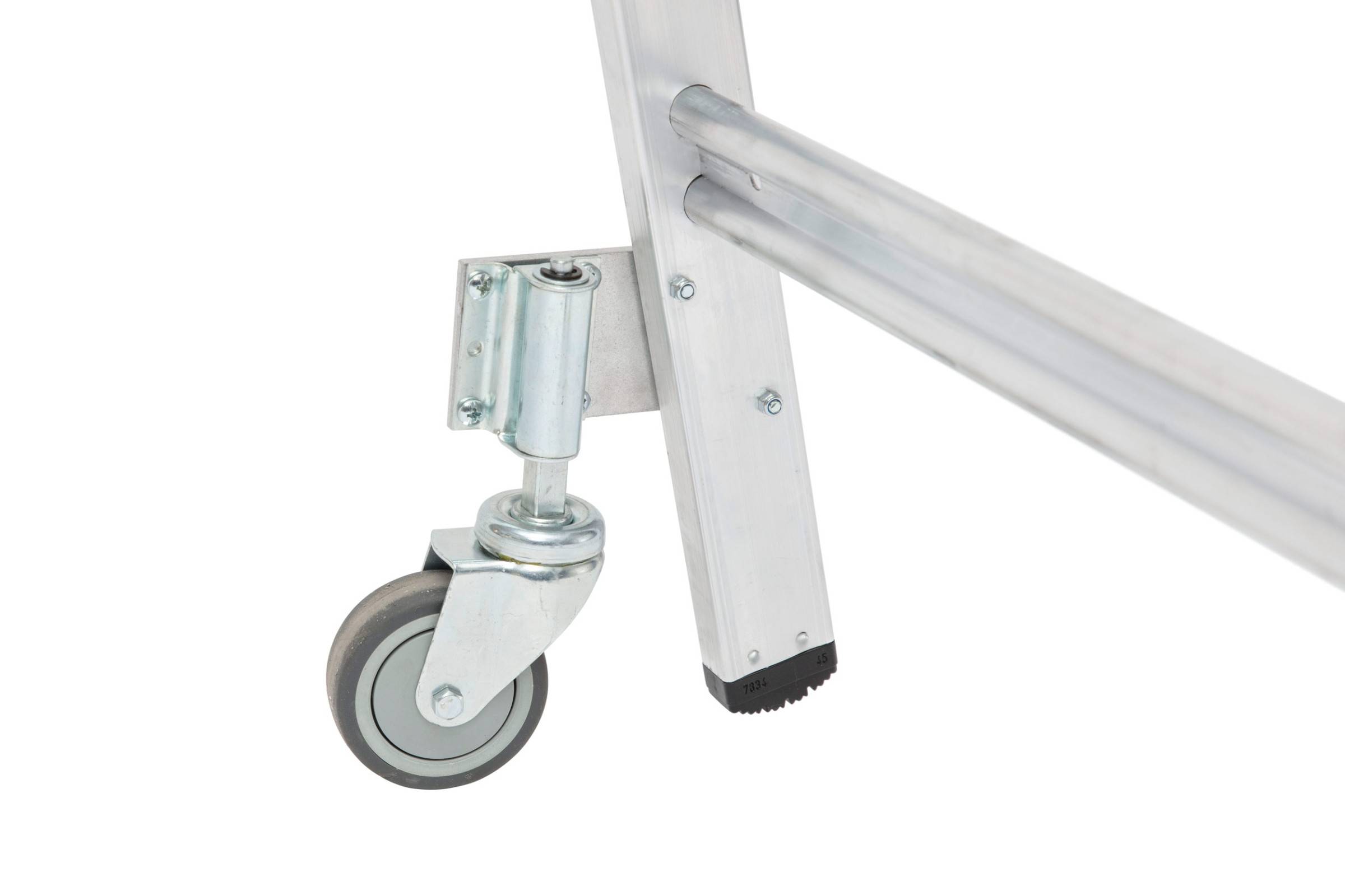 Hymer Stufenstehleiter mit Plattform und Rollen 6 Stufen