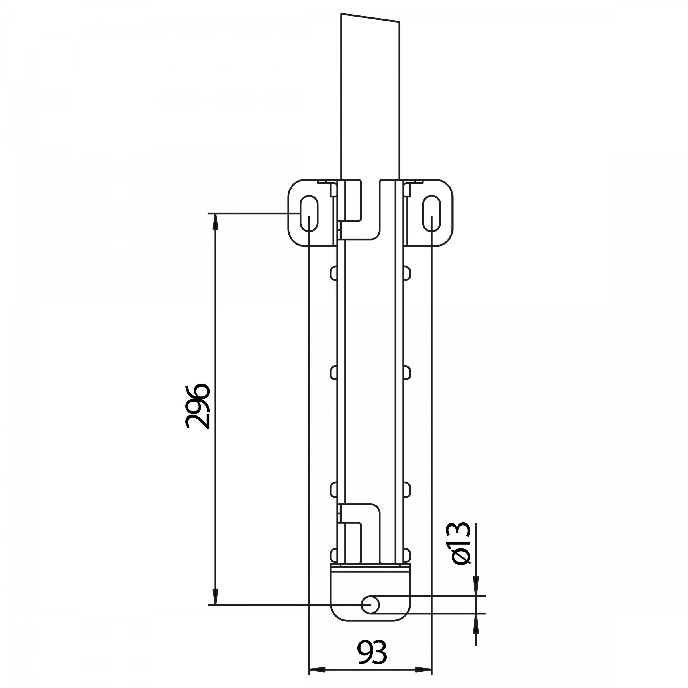 Hailo Einholm- Einstiegshilfe versenkbar 44x44mm Typ 200 Edelstahl 1.4571/ASTM316ti