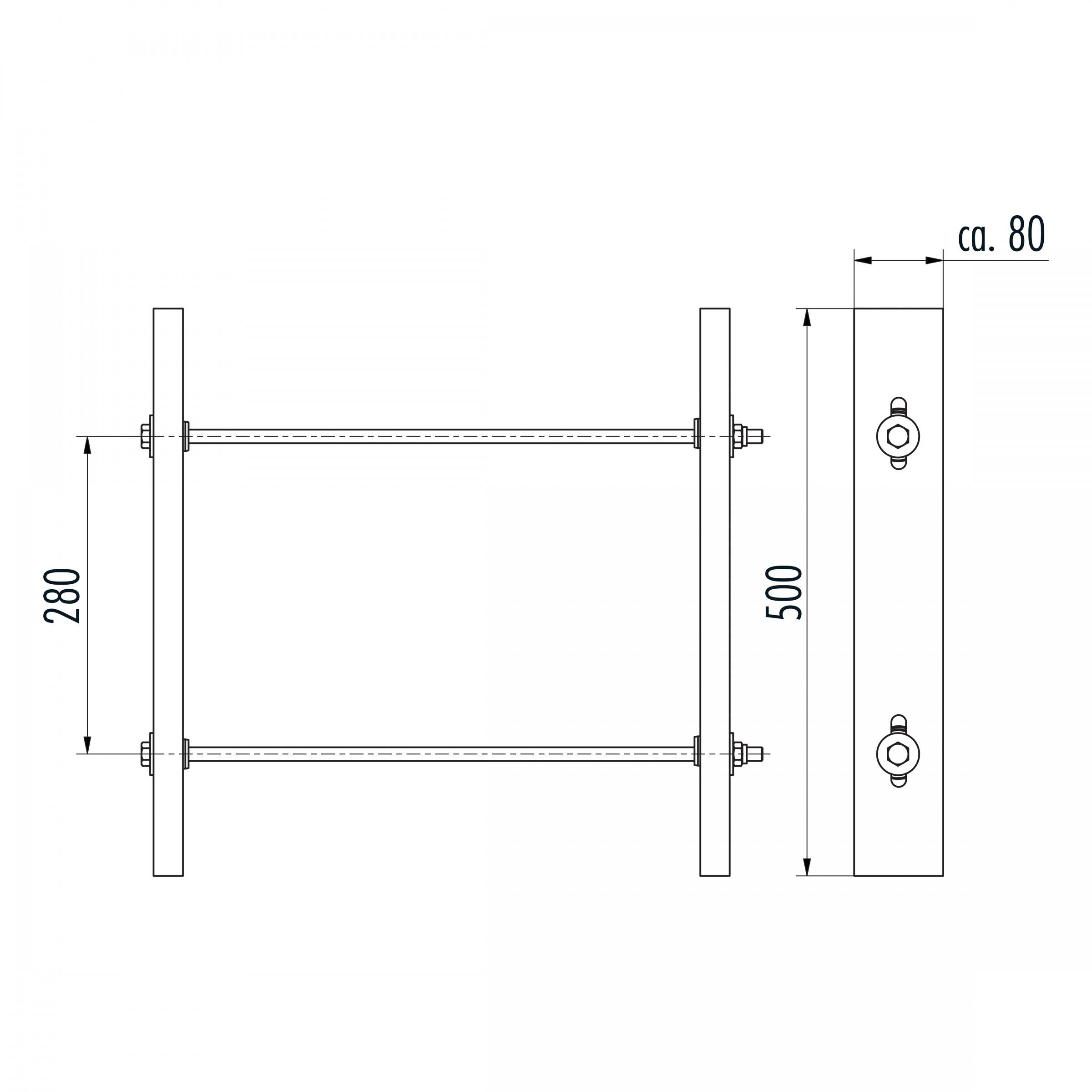 Hailo Leiterverbinder aussen für Steigleitern 72x25mm Typ ALO 420