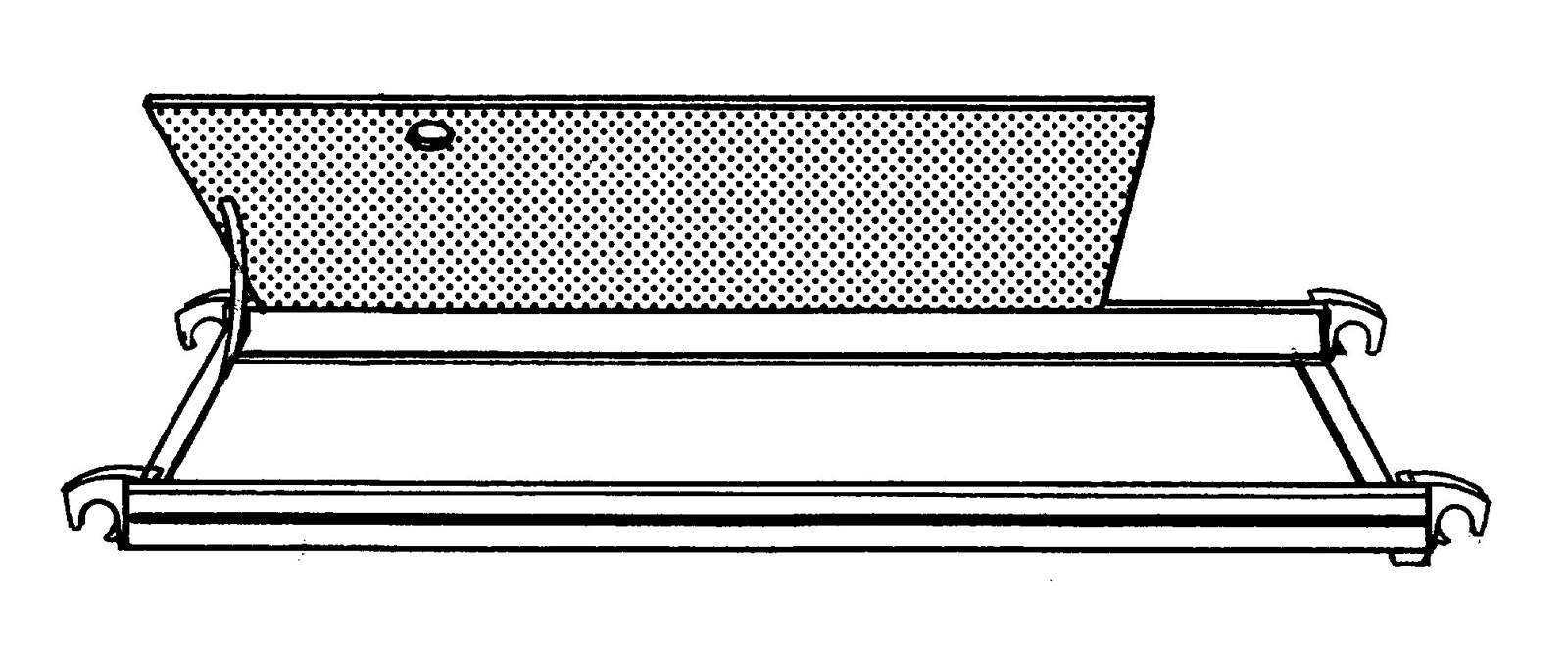 Hymer Einzelteil Gerüst Bühne mit Durchstiegsklappe 2,95x0,65m 19,7kg