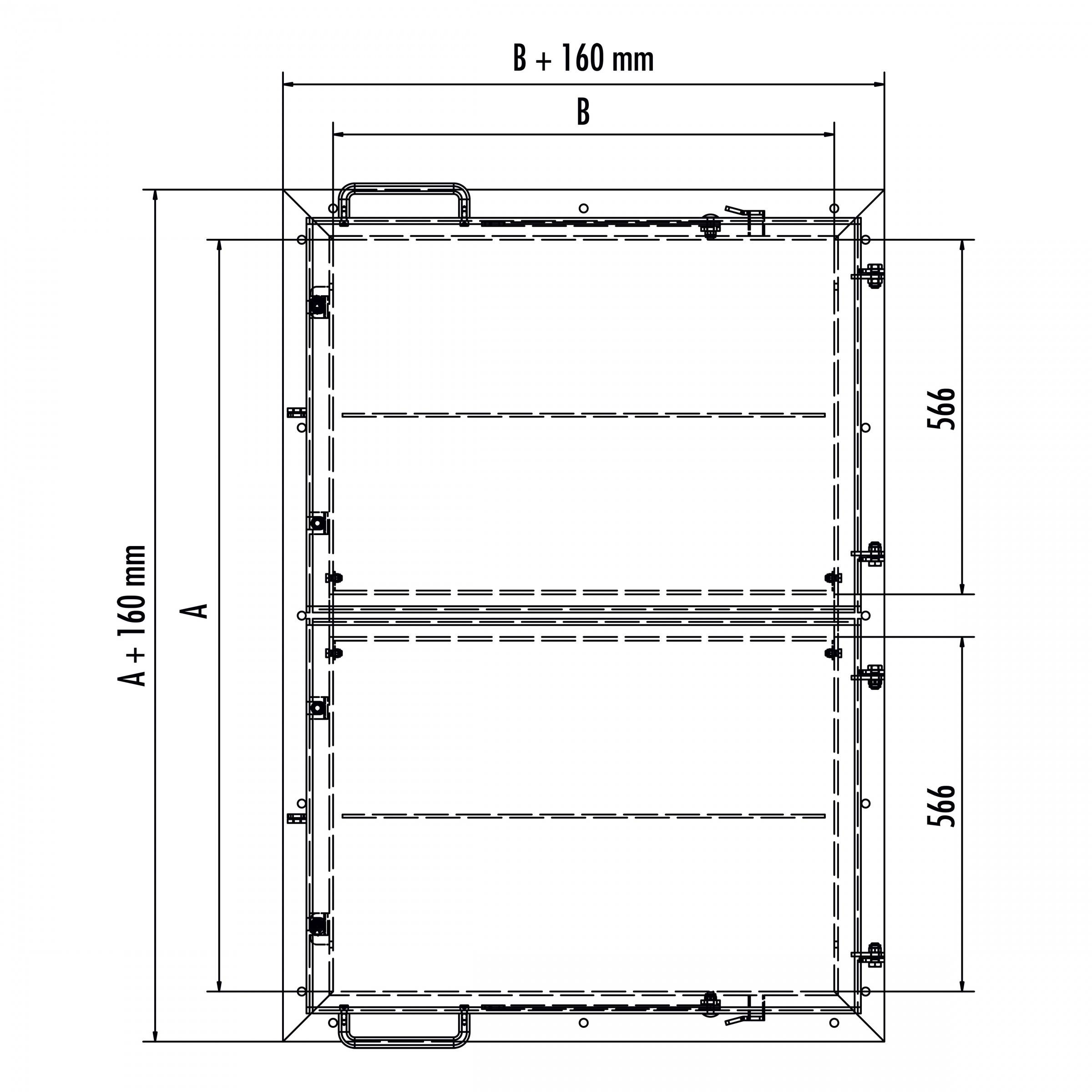 Hailo Schachtabdeckung HS9 Aluminium begehbar, tagwasserdicht mit Schwenkverschluss 800x800mm