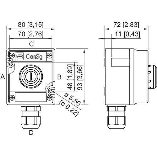 Stahl Pilzsperrtaster 8040/1180X-10L07SA05