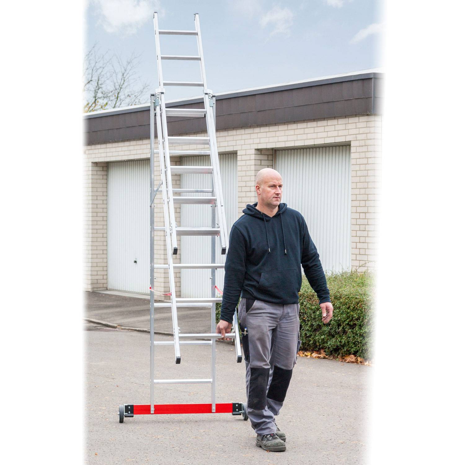 Euroline Premium 30778 Mehrzweckleiter 3-teilig 3x11 Sprossen