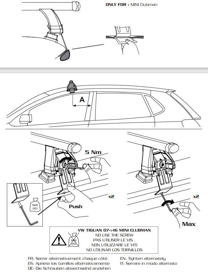 Dachbox VDPFL460 460 Liter schwarz glänzend + Dachträger VDP EVO ALU kompatibel mit für Ssangyong Tivoli 5 Türer ab 2015