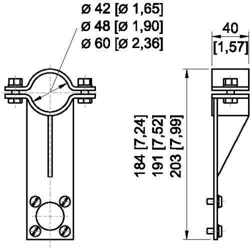 Stahl Rohrschelle 1 1/2 Zoll Rohrschelle 1 1/2 Z