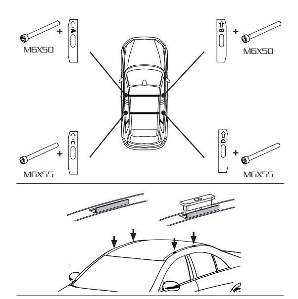 4x Fahrradträger ORION + Dachträger VDP EVO ALU kompatibel mit Bmw Serie 3 Touring (E46) 5 Türer 2003-2005