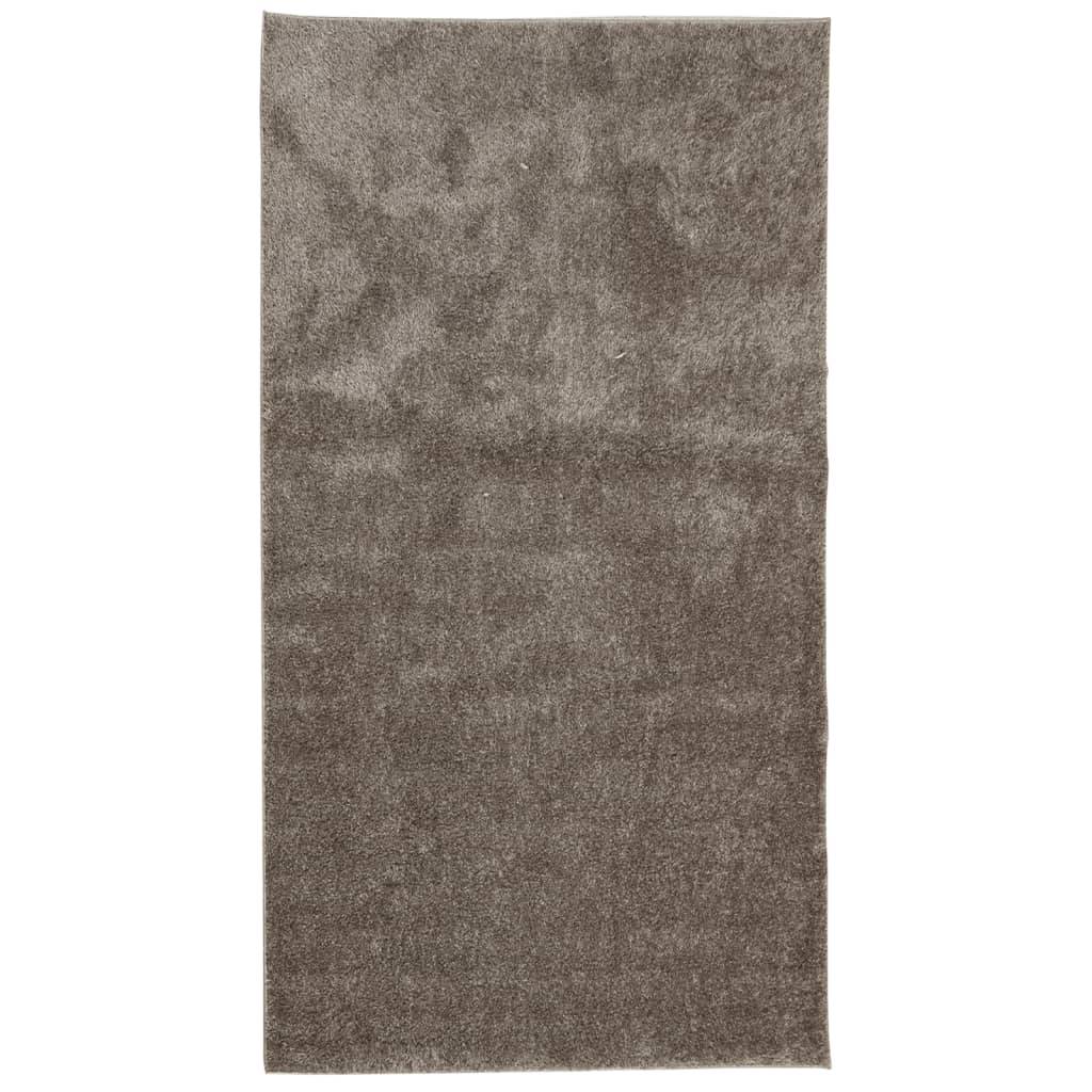 vidaXL Teppich ISTAN Hochflor Glänzend Grau 80x150 cm