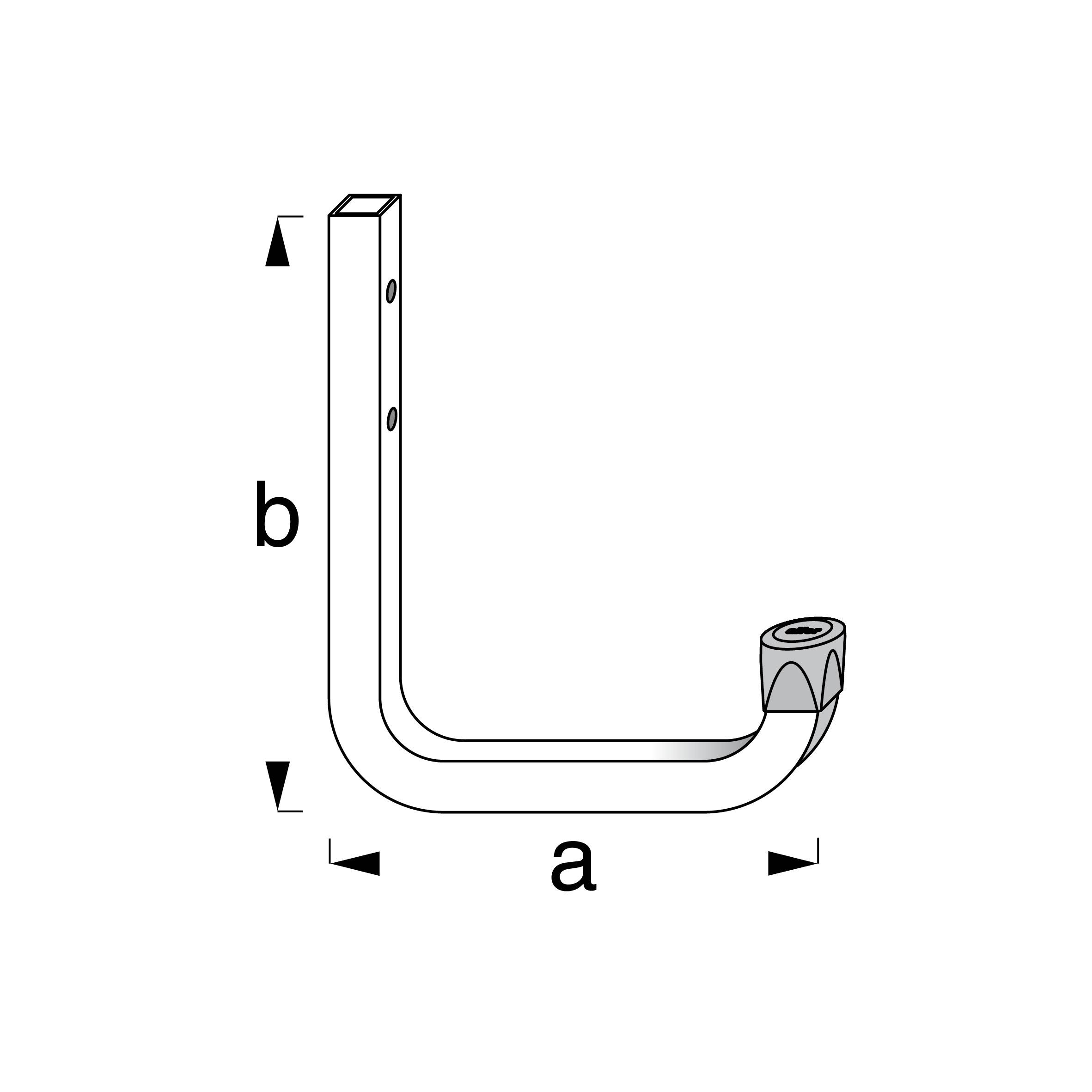 Leiterhalter-Set Premium Stahl blank 250x300mm 2 Stück