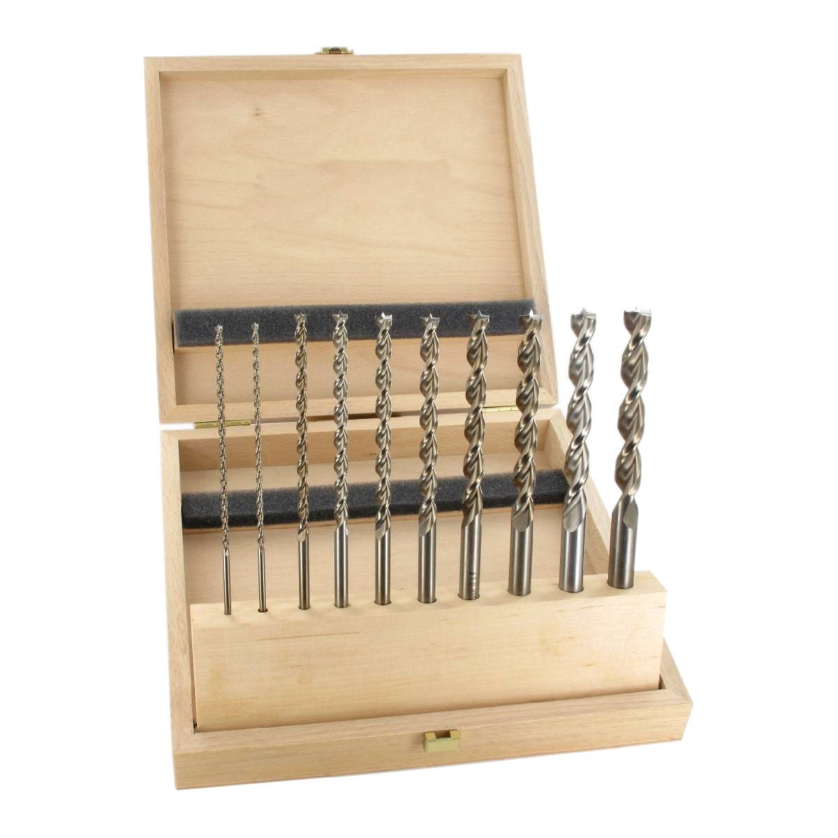 Famag Holzspiralbohrer HSS-G lang - Set´s 1599.510 - 10-teilig im Holzkasten