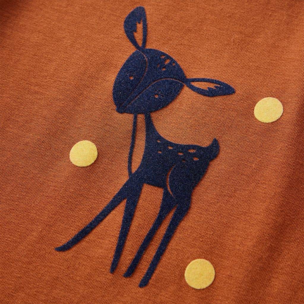 Kinder-Langarmshirt Cognac 140