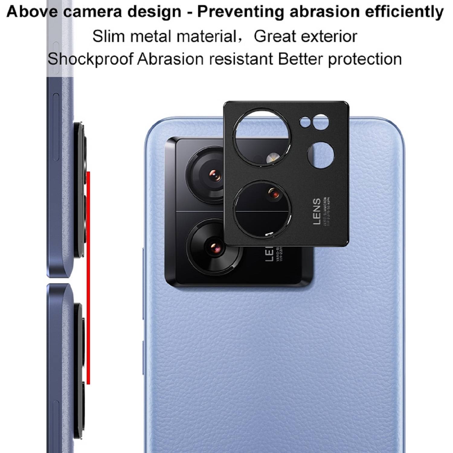 5x Kamera 9H Panzerhartglas für Xiaomi 13T/ 13T Pro 3D KLAR Schwarzes ECHTES TEMPERED Panzerglas Kameraglas Kamerhartglas Kameraschutzglas