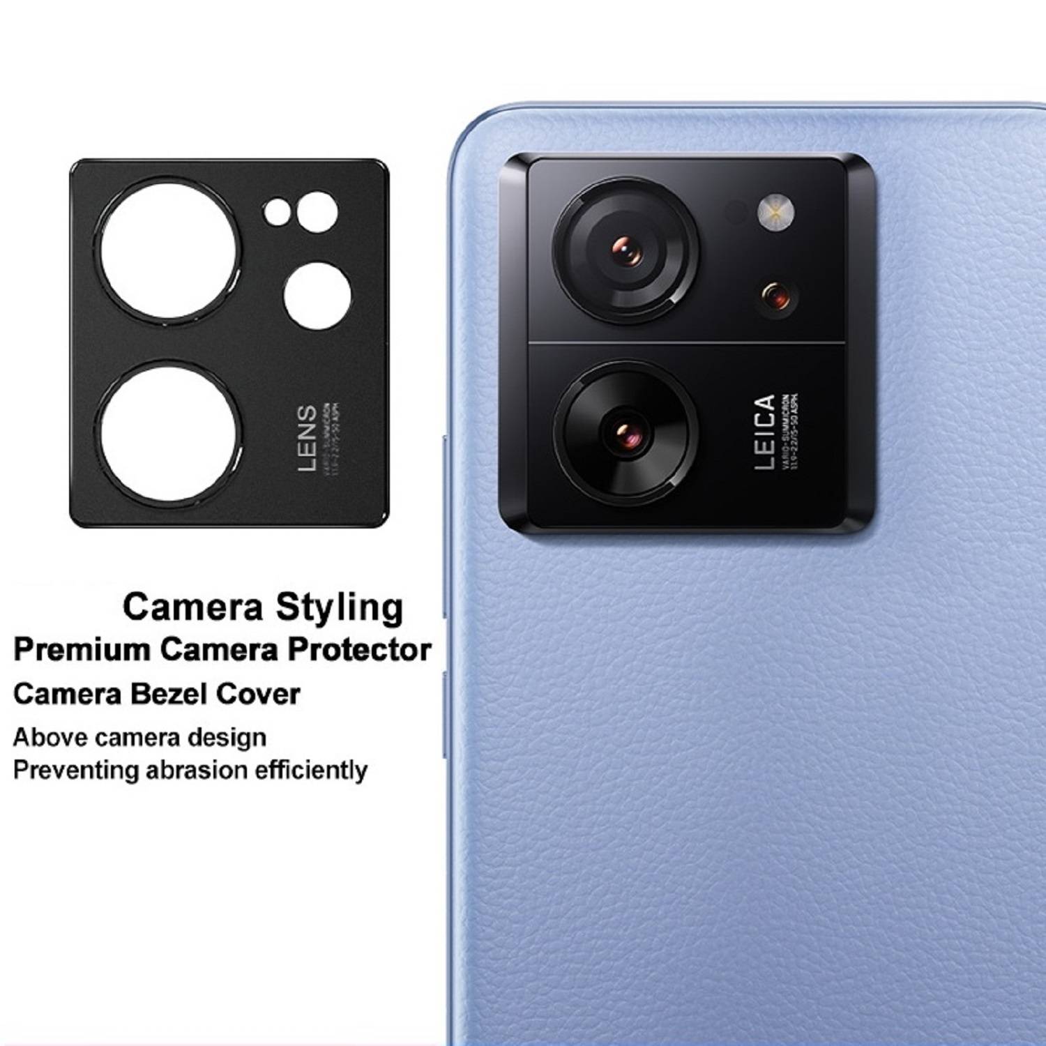 5x Kamera 9H Panzerhartglas für Xiaomi 13T/ 13T Pro 3D KLAR Schwarzes ECHTES TEMPERED Panzerglas Kameraglas Kamerhartglas Kameraschutzglas