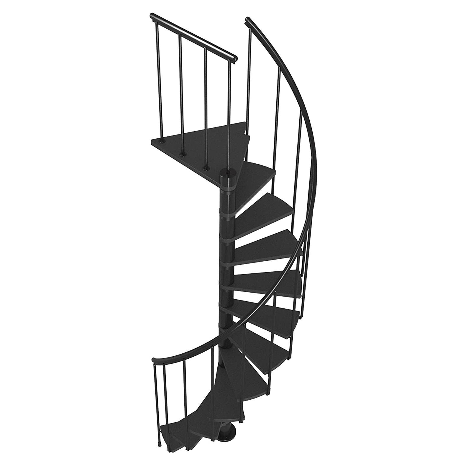 Dolle Spindeltreppe Calgary Anthrazit 244,8-280,8cm Geschosshöhe Ø120cm