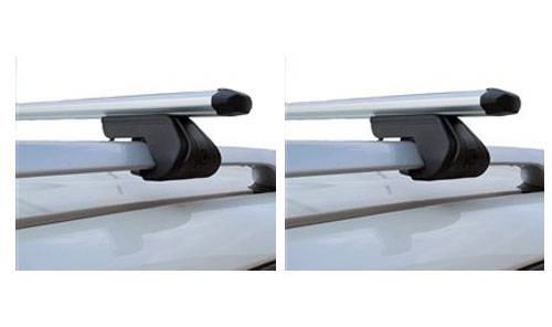 Dachbox VDPFL580 580Ltr schwarz glänzend + Dachträger CRV107 kompatibel mit für Nissan Qashqai (5 Türer) ab 2014