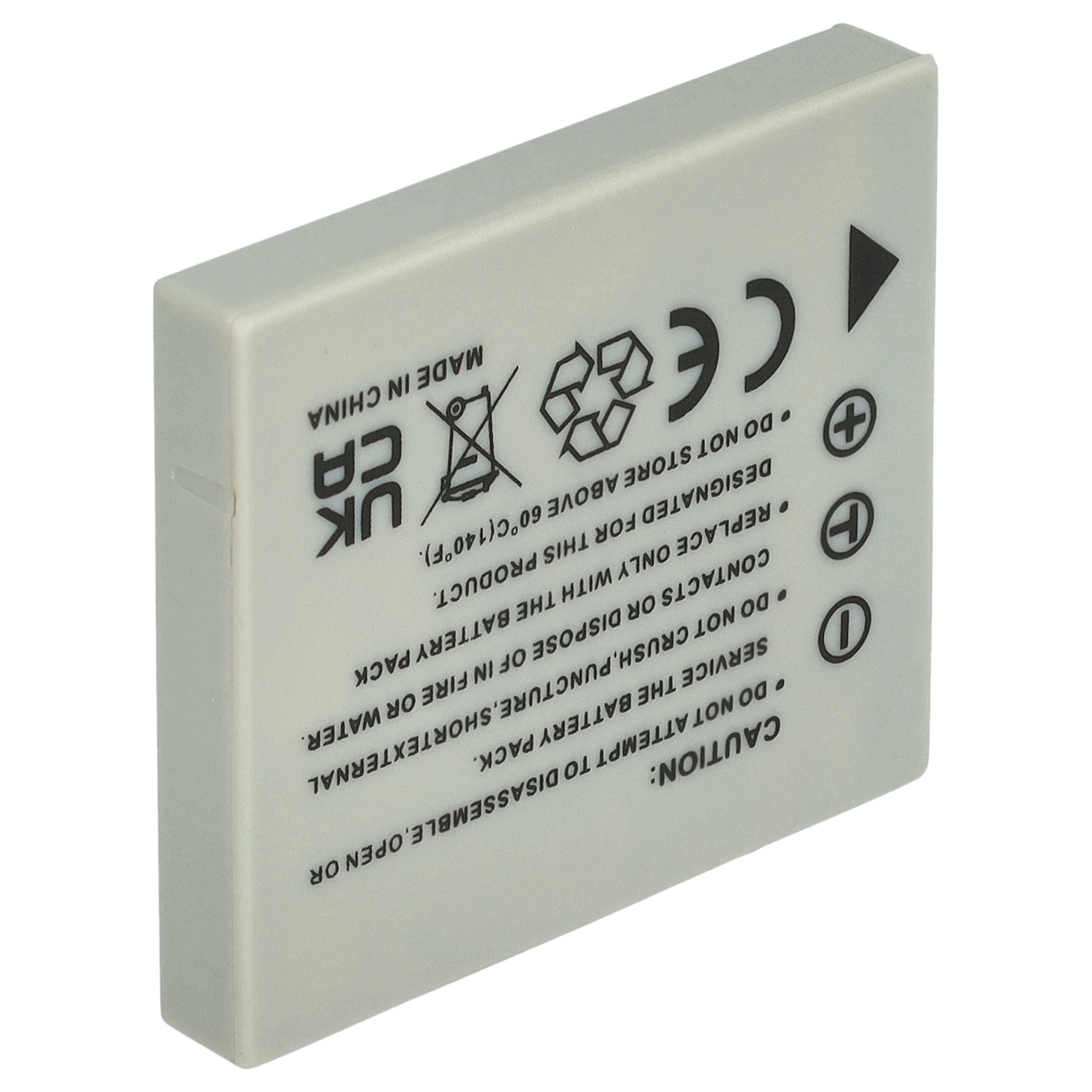 vhbw 3x Akku Ersatz für Kodak Klic-7005 | für Kamera (500 mAh, 3,6 V, Li-Ion)