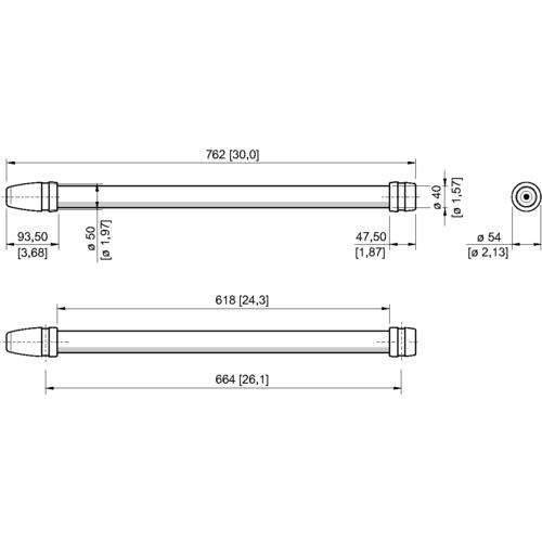 Stahl Rohrleuchte 6036/1225-450-065111