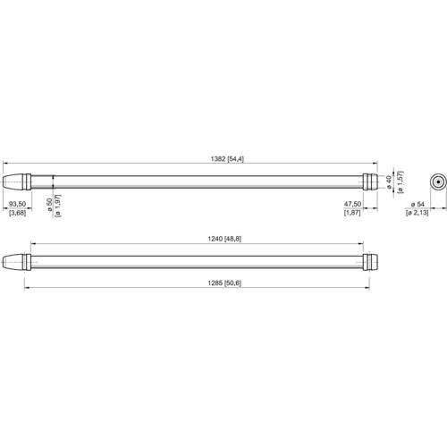 Stahl Rohrleuchte 6036/1248-450-035111
